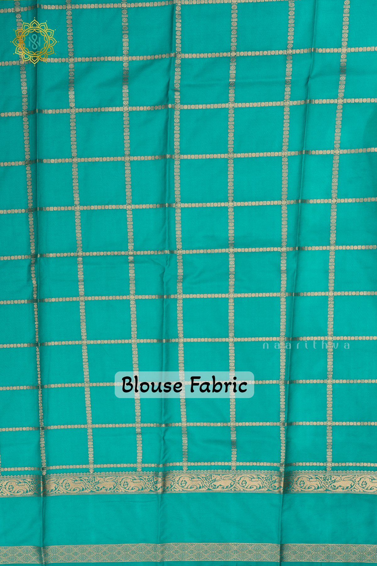 Yellow With Aqua Blue Semi Crepe Silk Saree All Over Zari Checks And Buttas With Contrast Zari Gap Border