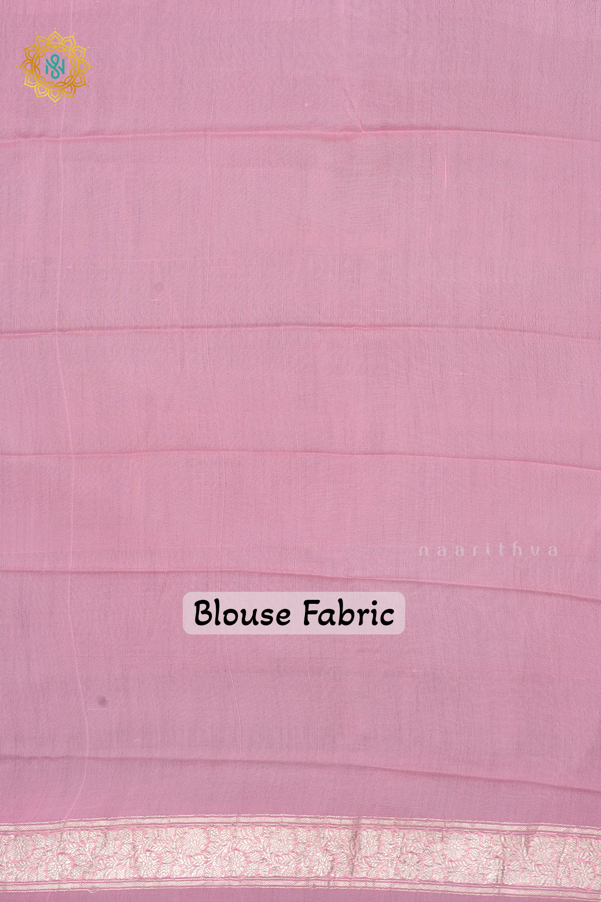 NAVY BLUE WITH LIGHT PINK - PURE BANARASI CHIFFON