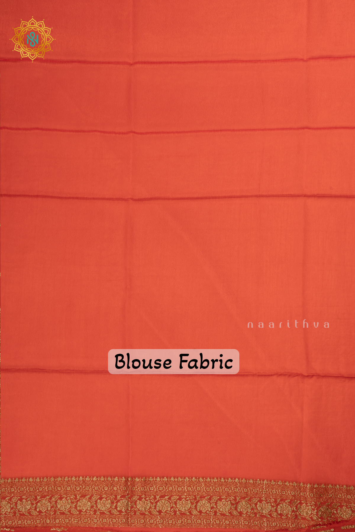 Orange Semi Banarasi Crepe Silk Saree with All-Over Zari Buttas and a Zari Border