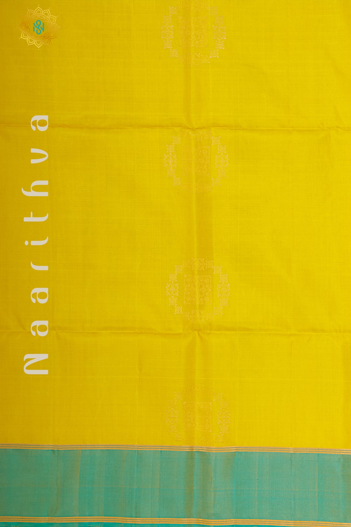 YELLOW WITH DUAL SHADE OF GREEN - PURE KANJIVARAM SOFT SILK