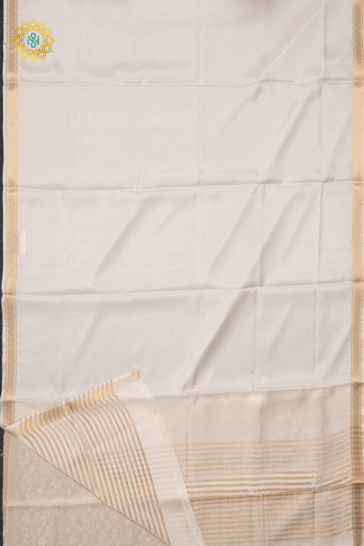 WHITE - SEMI MYSORE CREPE SILK