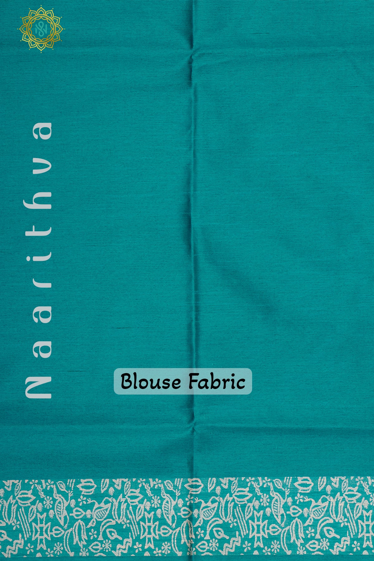 CYAN BLUE - POLY SILK COTTON