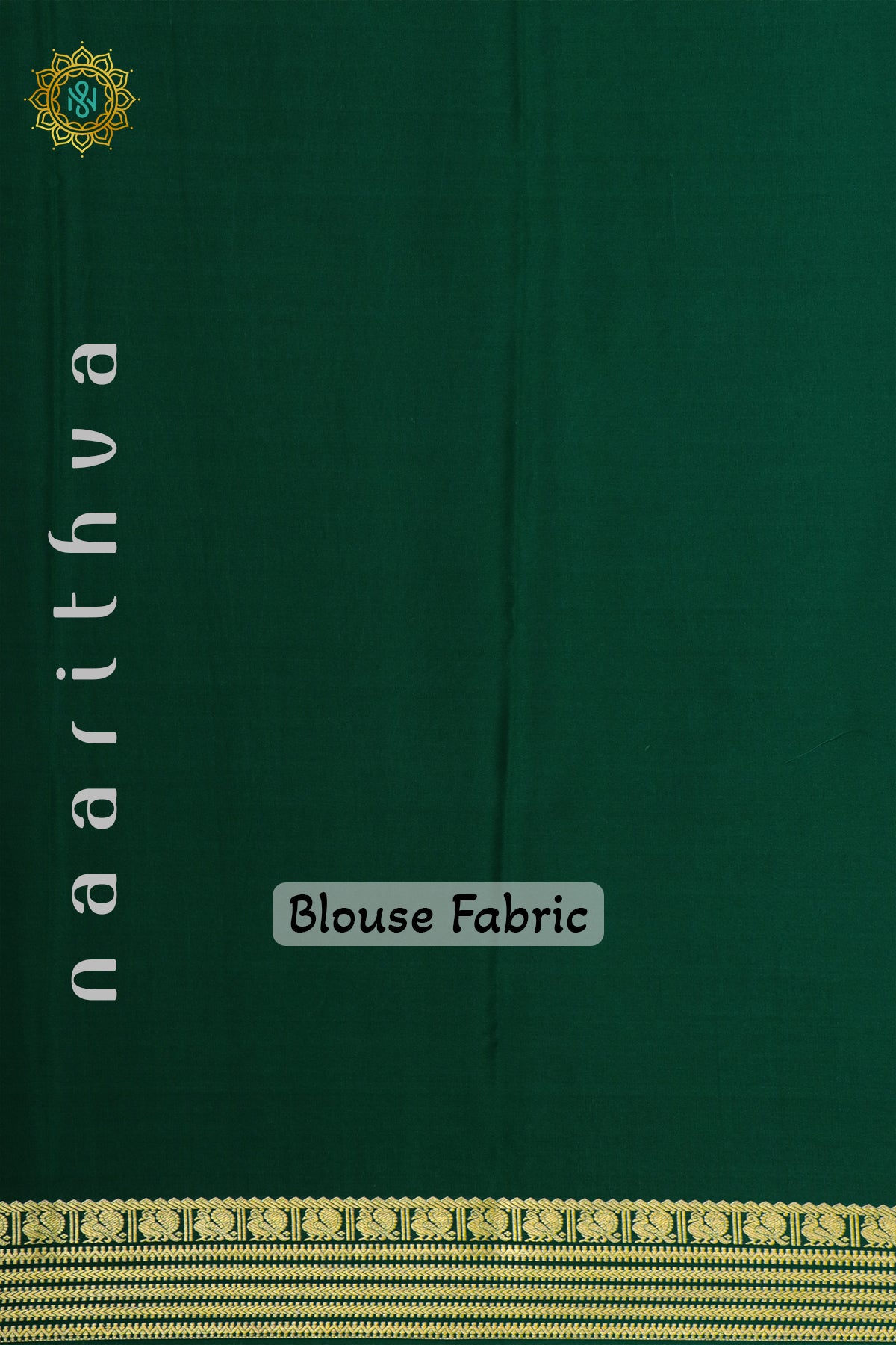 BOTTLE GREEN - PURE MYSORE CREPE SILK