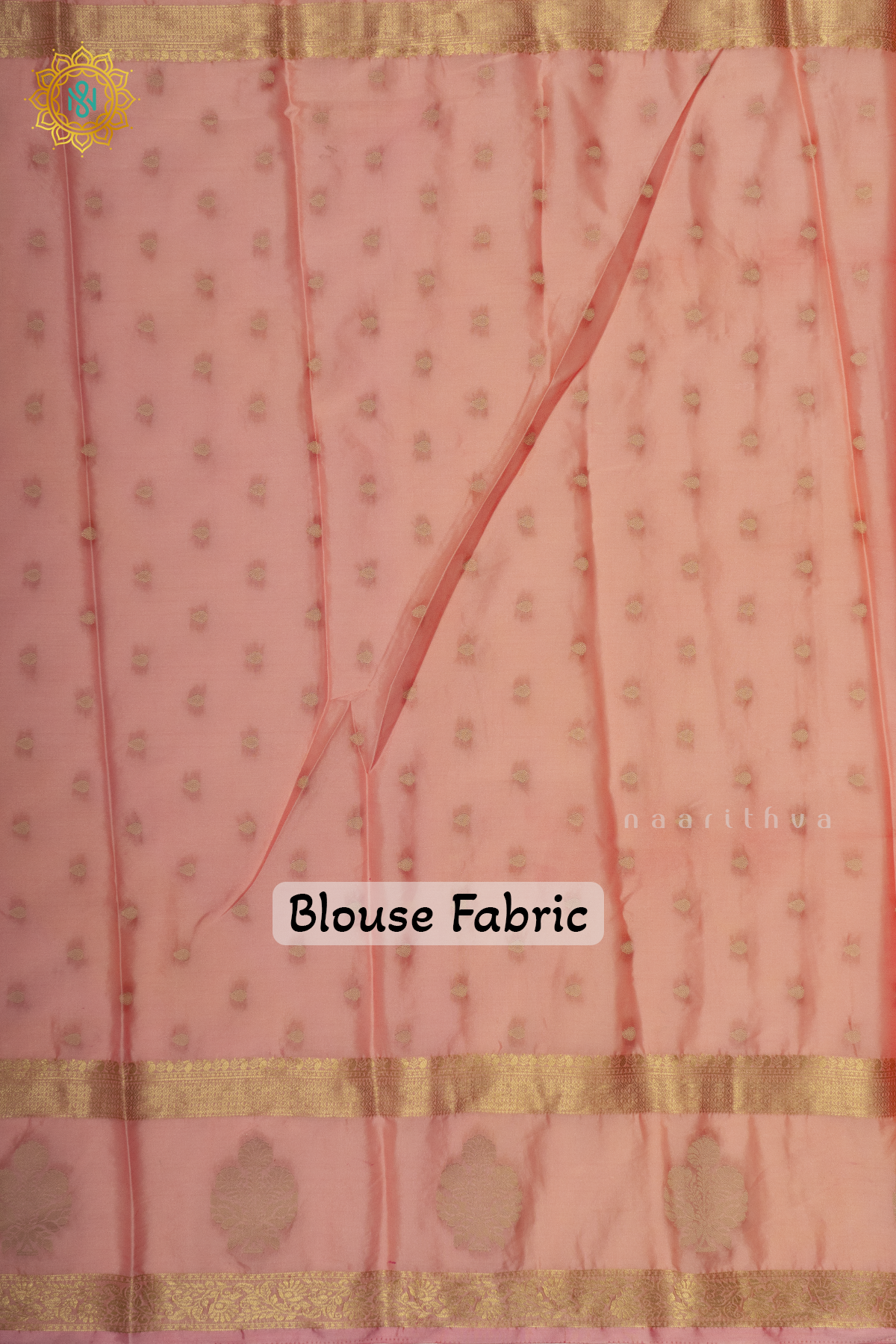 ORANGE WITH PEACH - SEMI MYSORE CREPE SILK