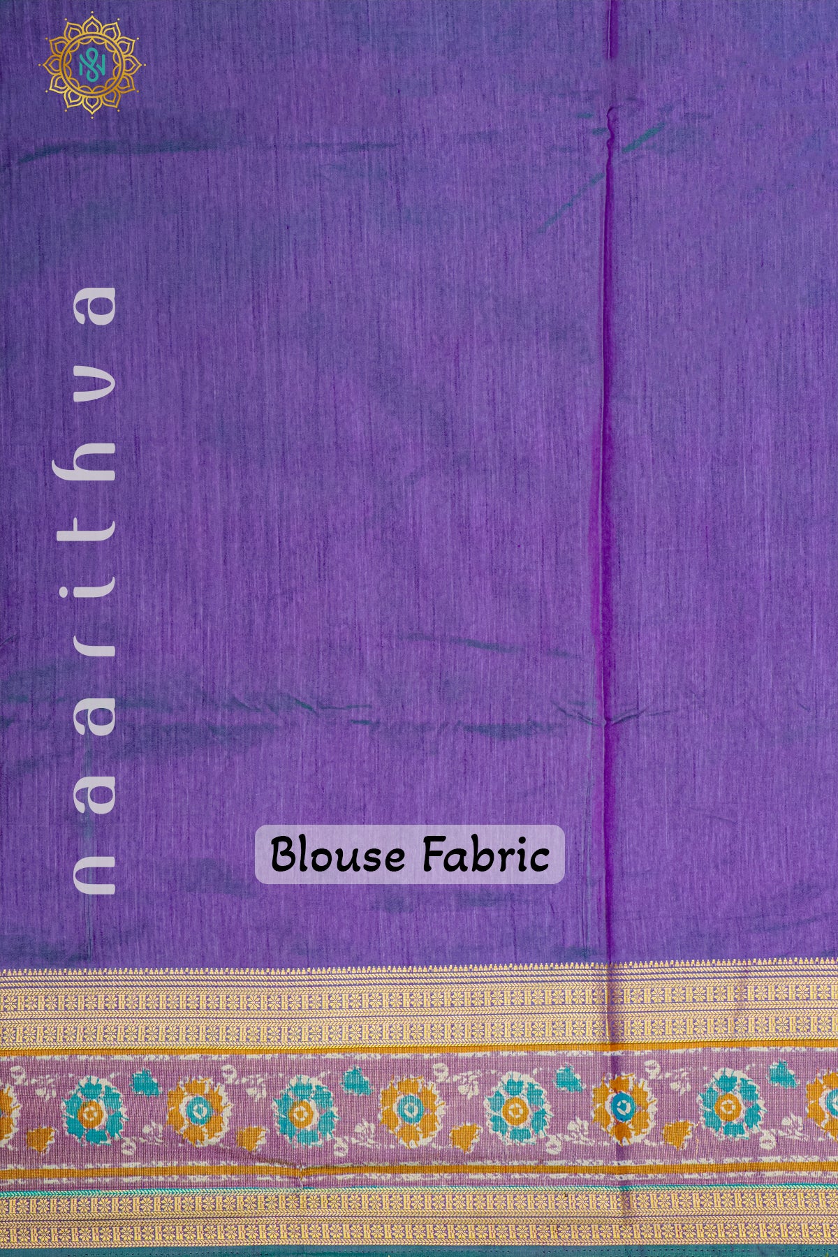 SKY BLUE WITH MAGENTA - SEMI CREPE SILK