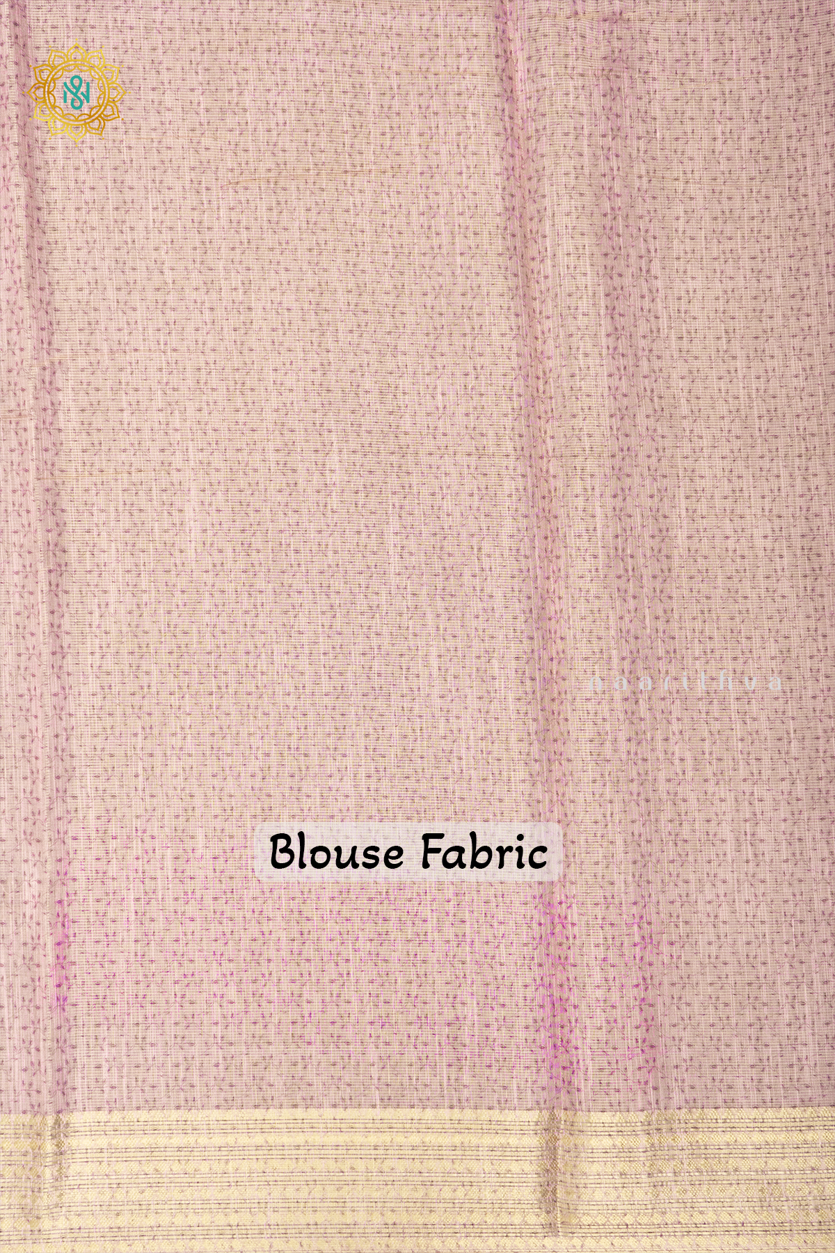 OFF WHITE WITH PEACHISH PINK  - LINEN TISSUE