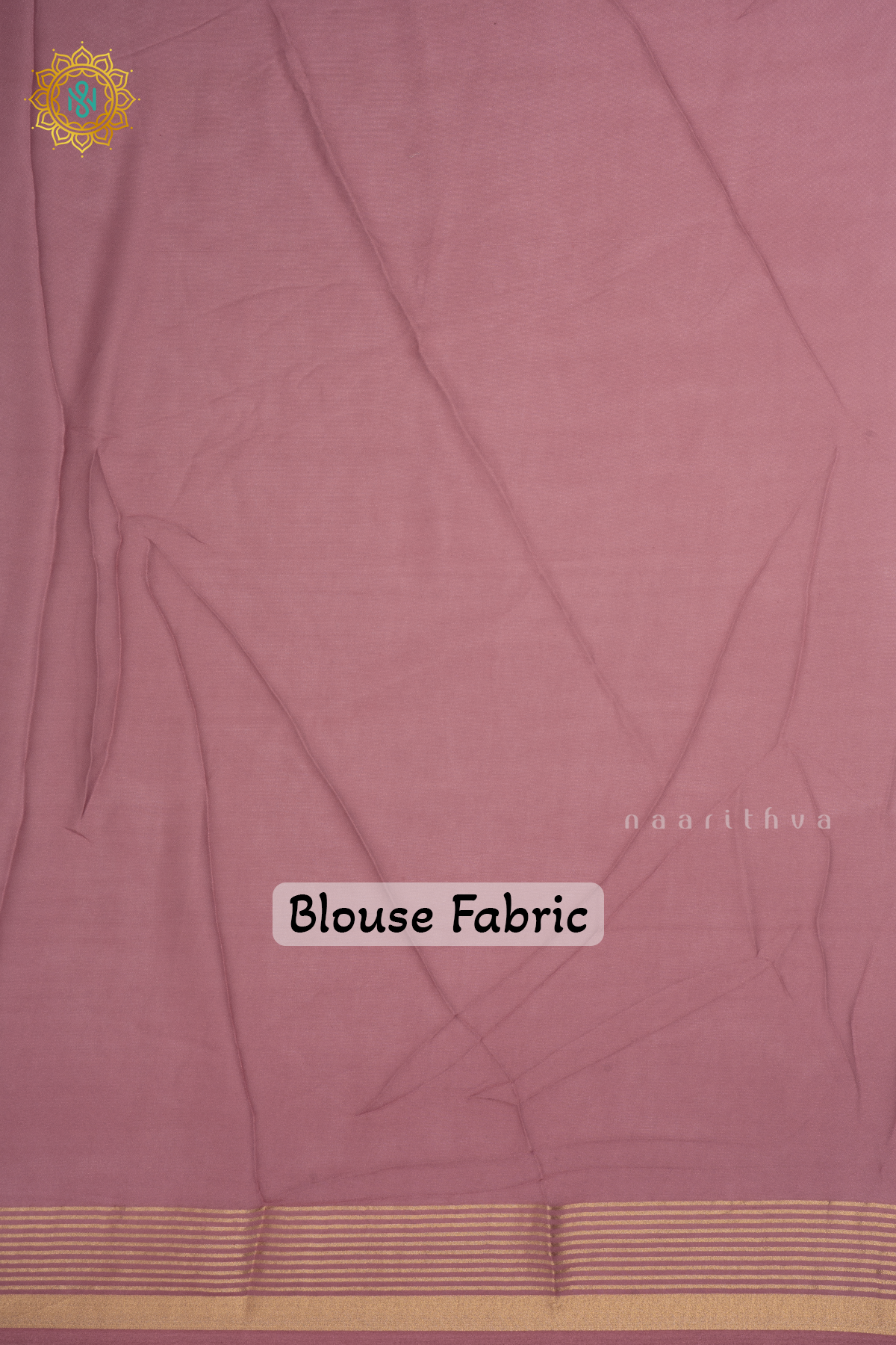 MAUVE - SEMI GEORGETTE PRINTED BODY WITH ZARI STRIPED BORDER