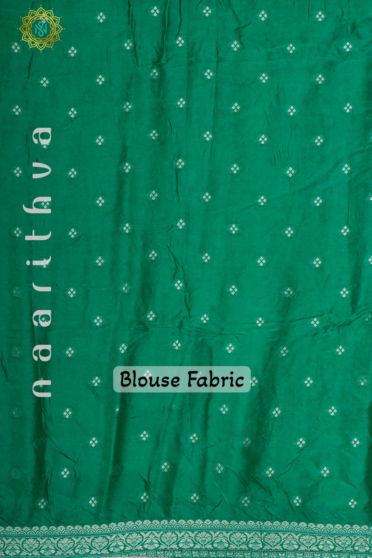 NAVY BLUE WITH GREEN - DOLA SILK