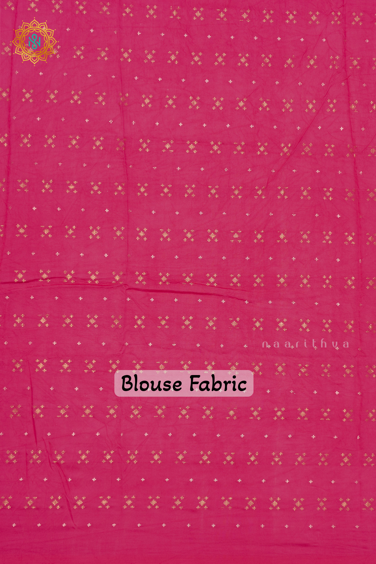 PINK WITH OFF WHITE - SEMI CREPE SILK