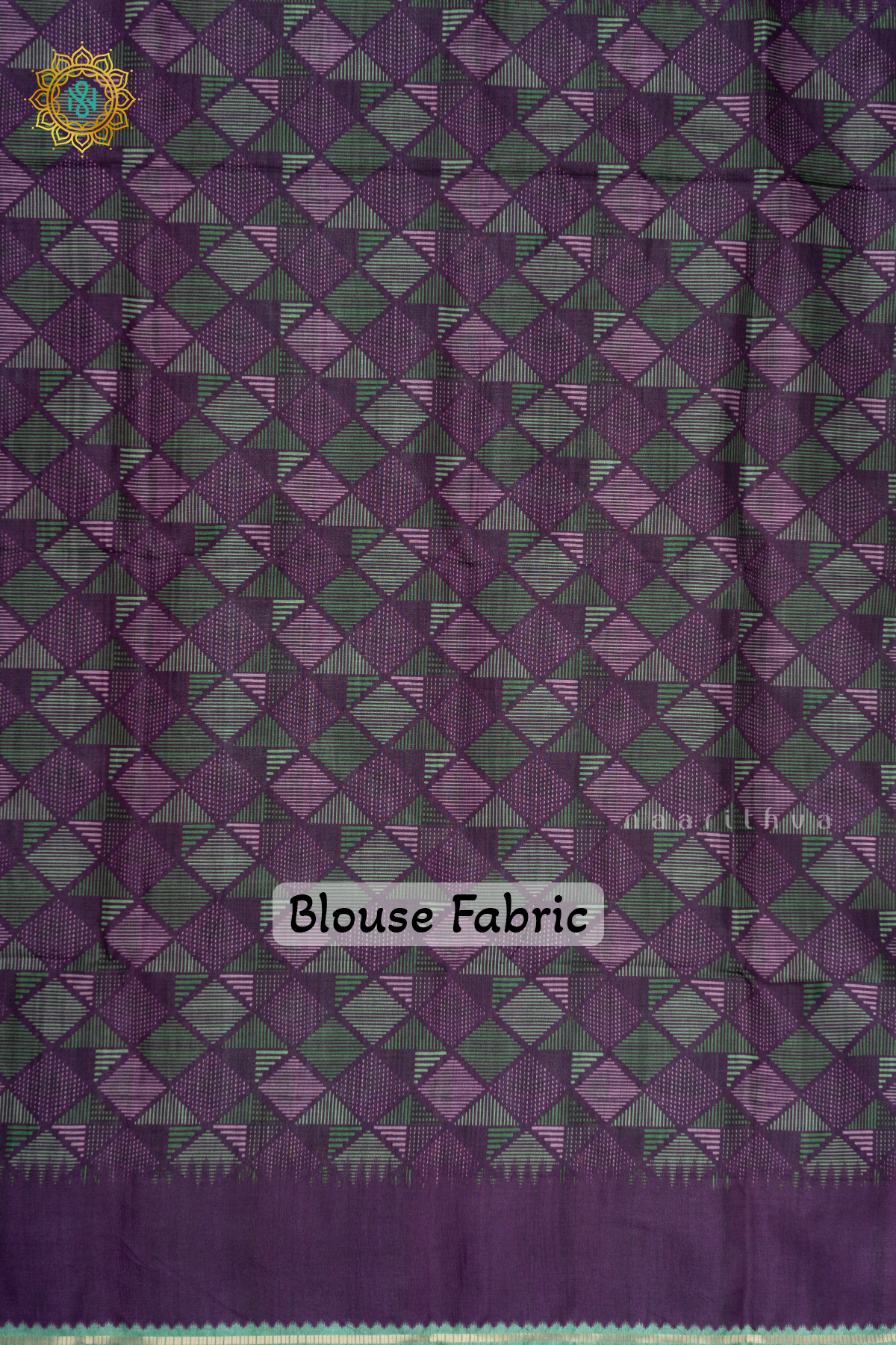 AQUA GREEN WITH PURPLE - SEMI TUSSAR SILK