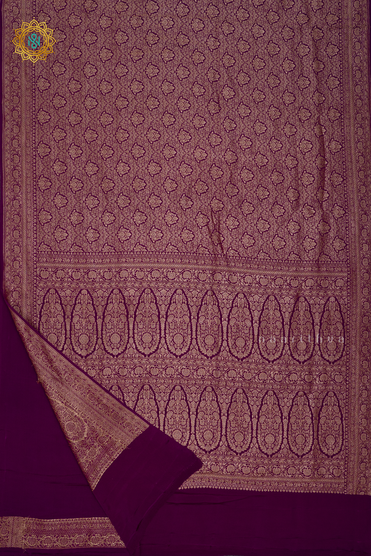 PURPLE - PURE BANARASI CREPE