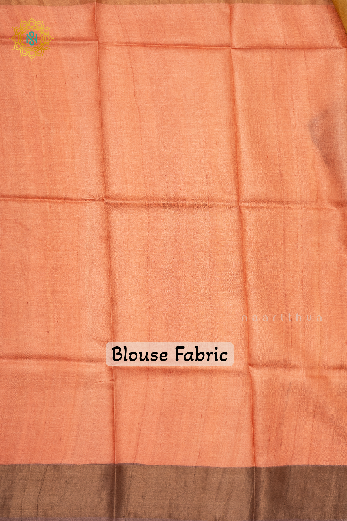 YELLOW WITH PEACH - PURE TUSSAR SILK