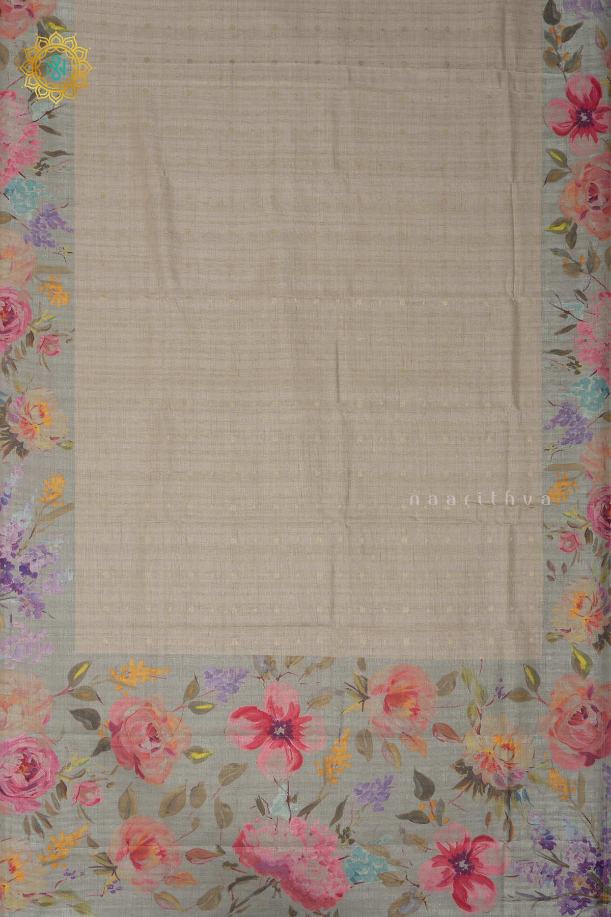 OFF WHITE  - SEMI TUSSAR SILK