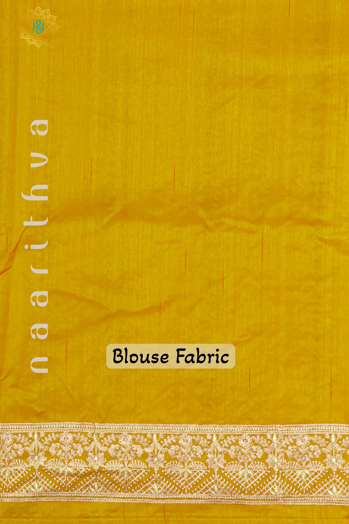 YELLOW - SEMI TUSSAR SILK WITH EMBROIDERY