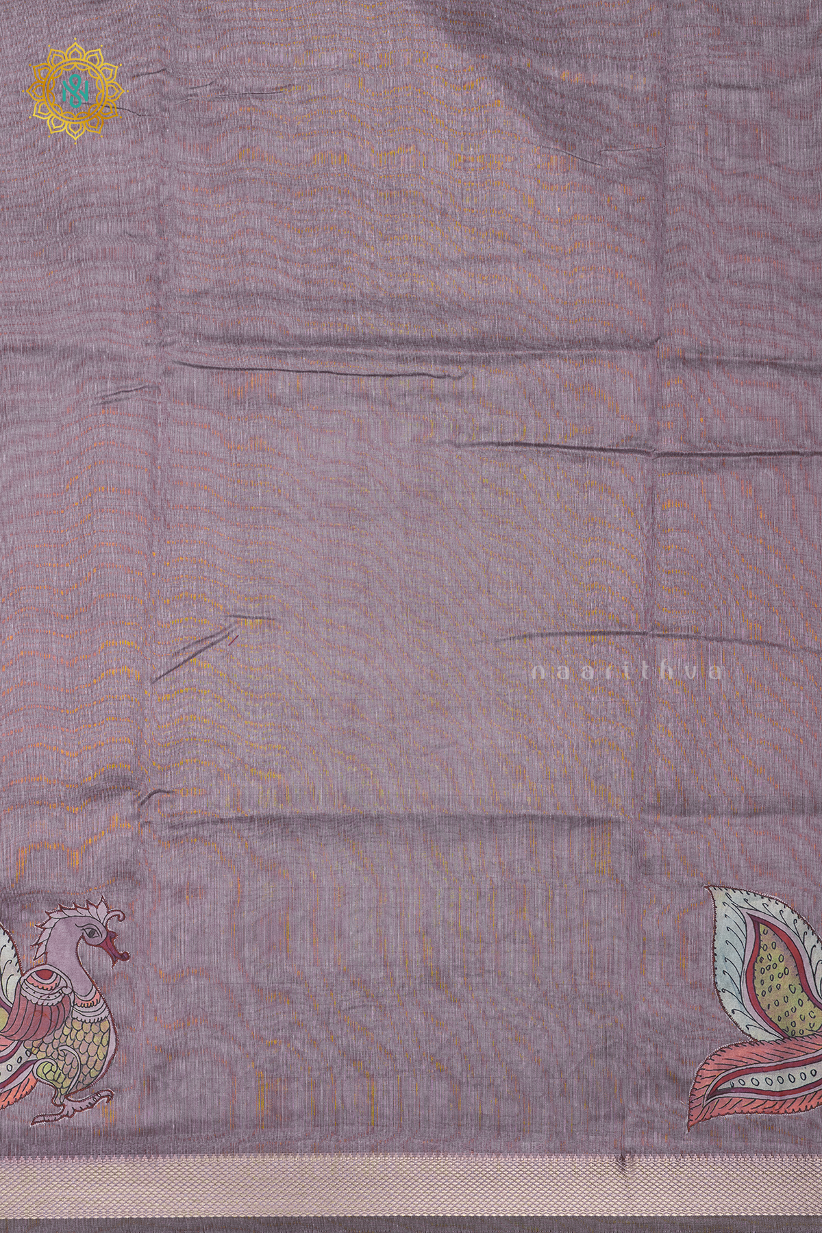 LAVENDER - SEMI TISSUE WITH APPLIQUE WORK