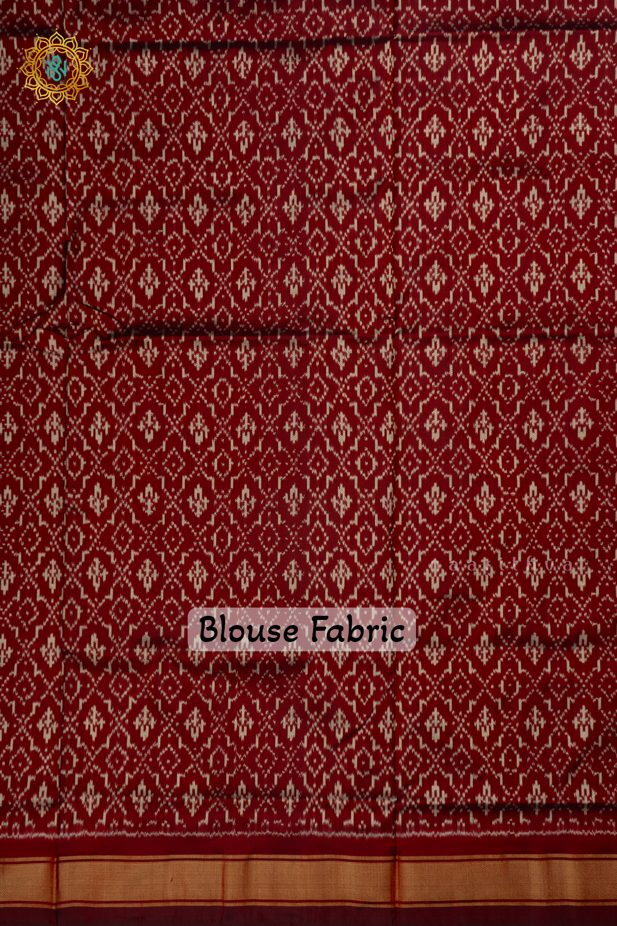 Maroon Ikkat Pure Silk Saree with Patola Printed Body and Zari Border