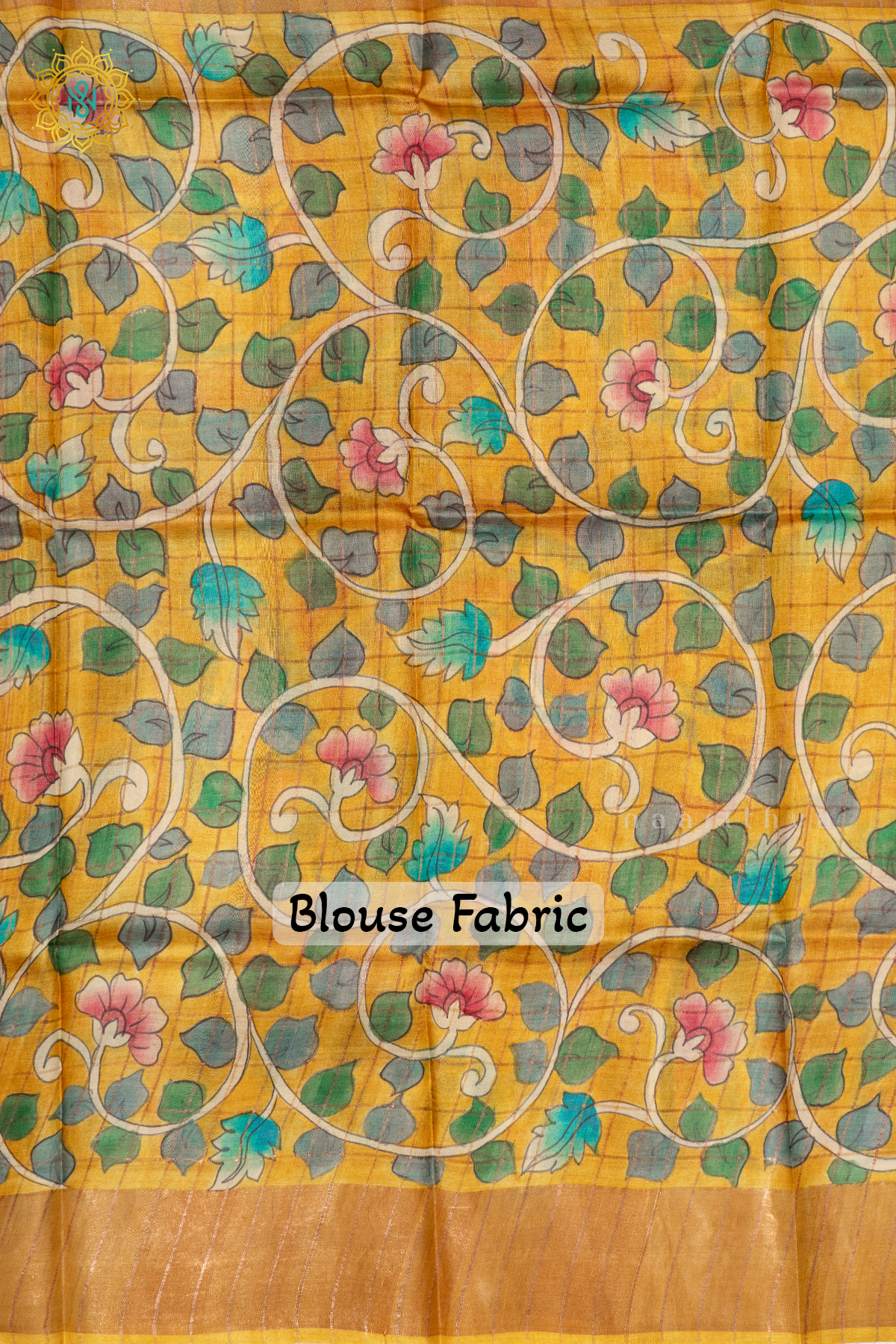 GREY WITH MUSTARD - PURE TUSSAR SILK