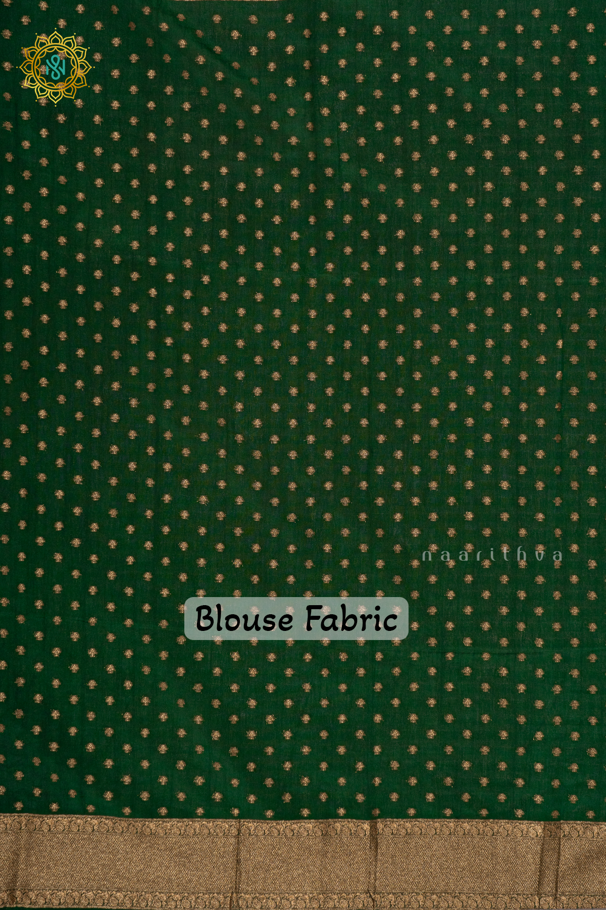 RED WITH GREEN - SEMI CREPE GEORGETTE