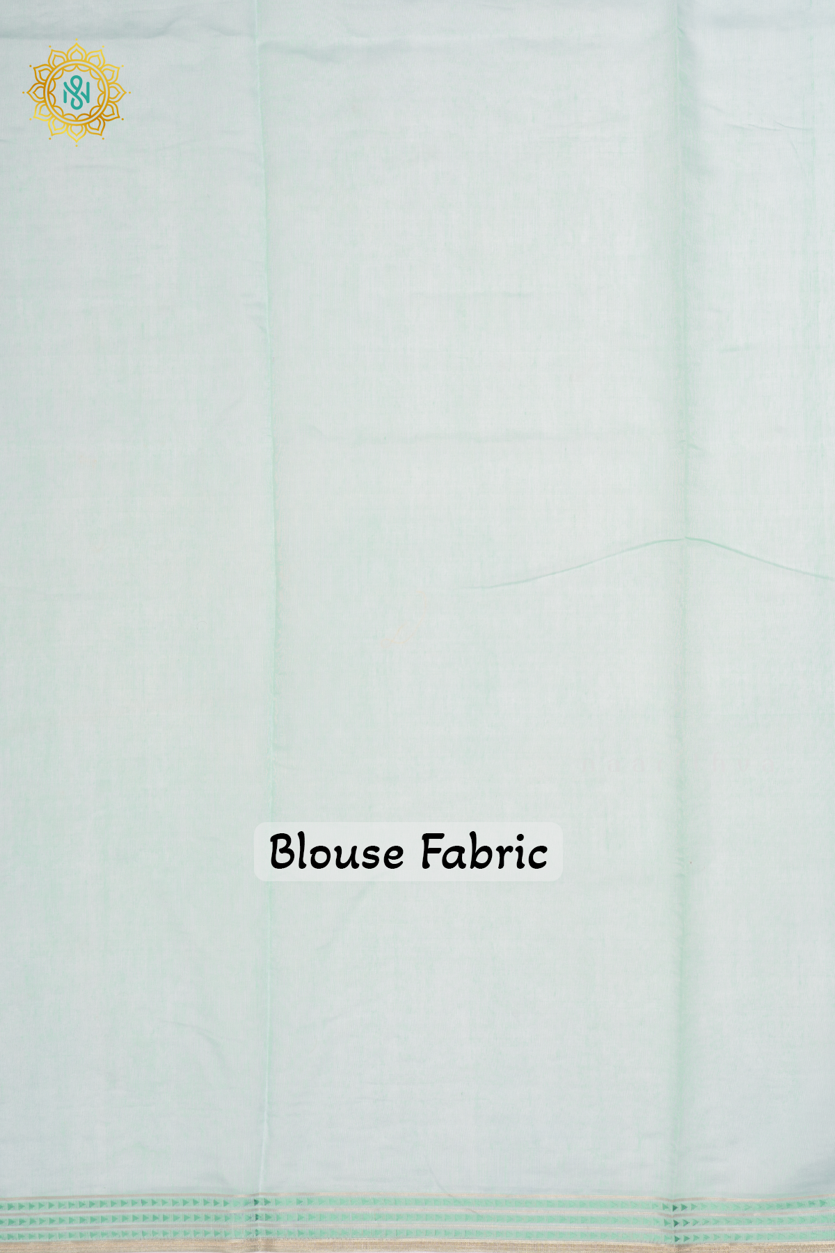 LIGHT GREEN - CHANDERI  COTTON SAREE WITH EMBROIDERY BUTTAS,  PALLU AND  THREAD WOVEN BORDER