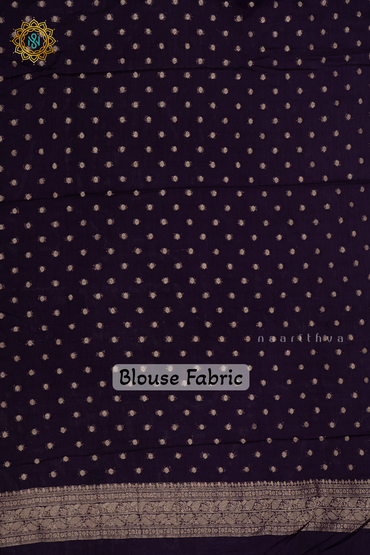 LEMON YELLOW WITH NAVY BLUE - SEMI CHIFFON GEORGETTE