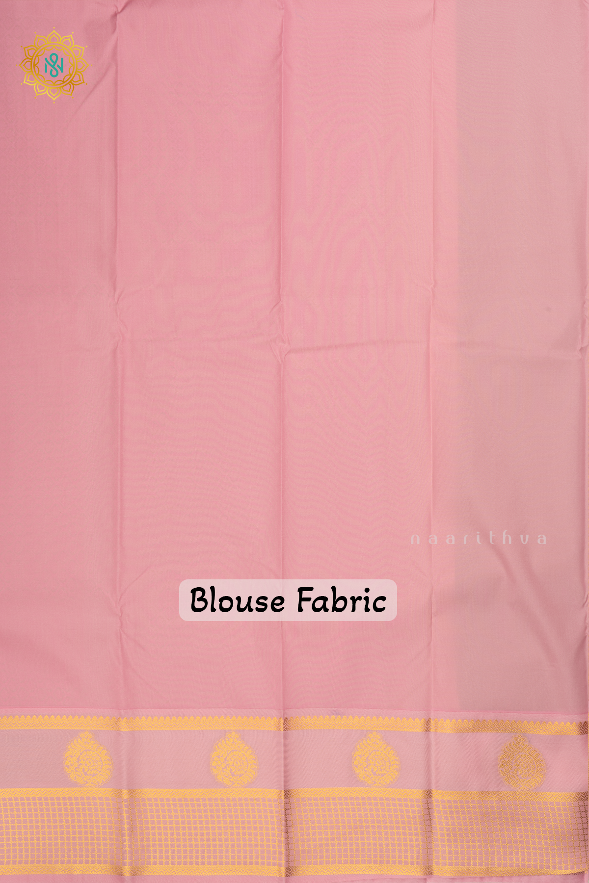 Parrot Green With Light Pink Semi Kanchi Saree With Zari Buttas All Over And Contrast Zari Border