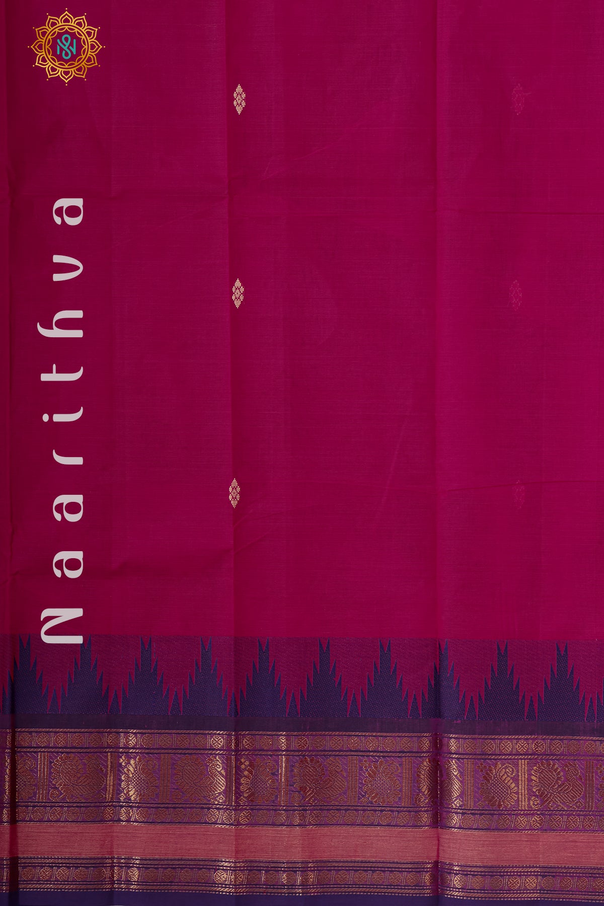 PINK WITH BLUE - CHETTINAD COTTON