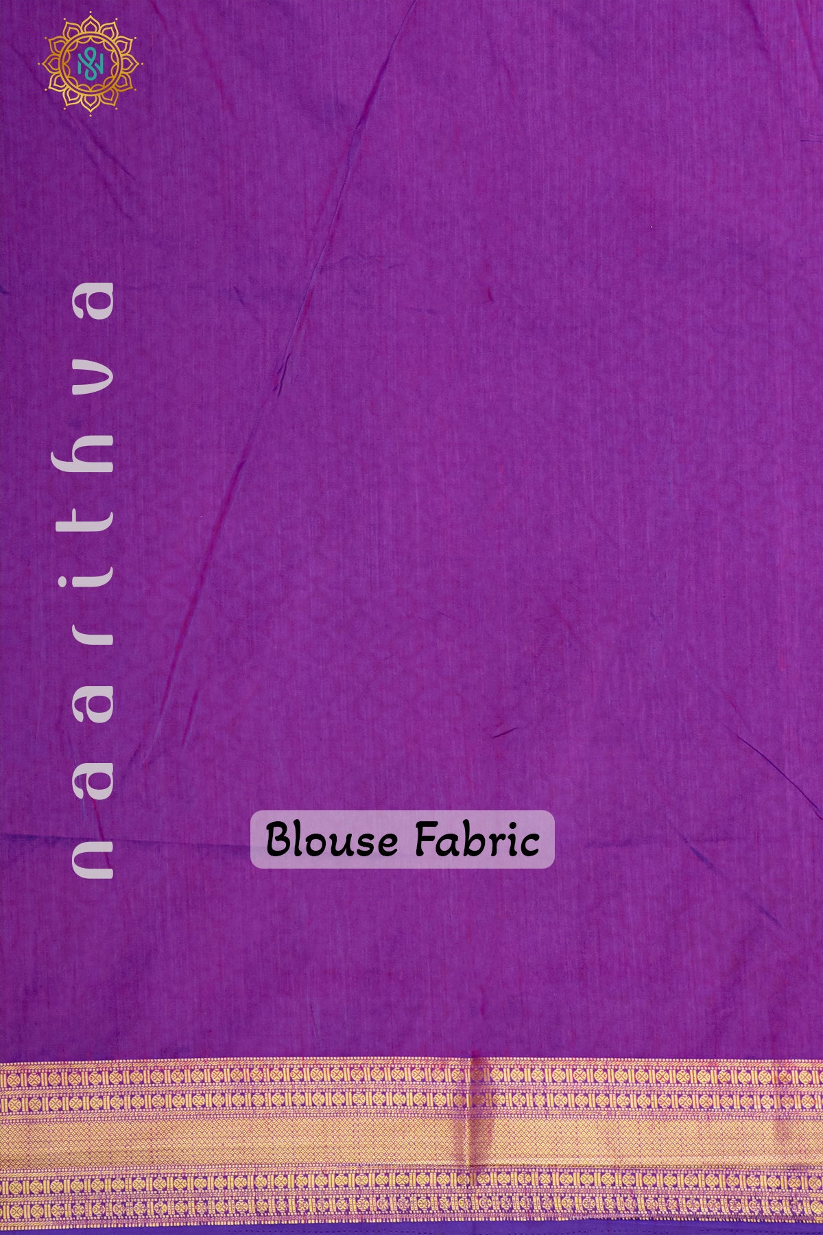 BLUE WITH MAGENTA - SEMI CREPE SILK