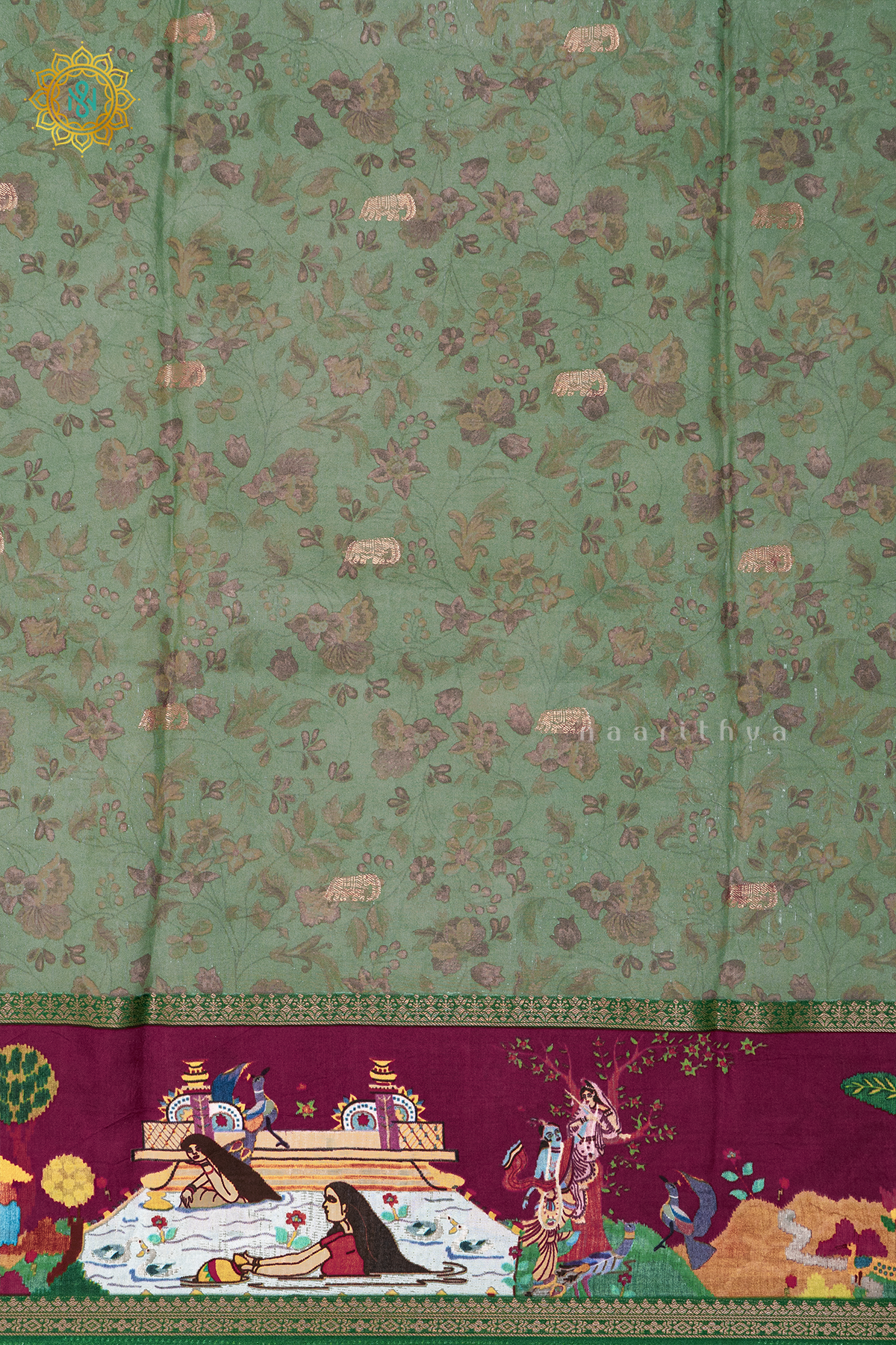 PISTA GREEN - SEMI CREPE SILK
