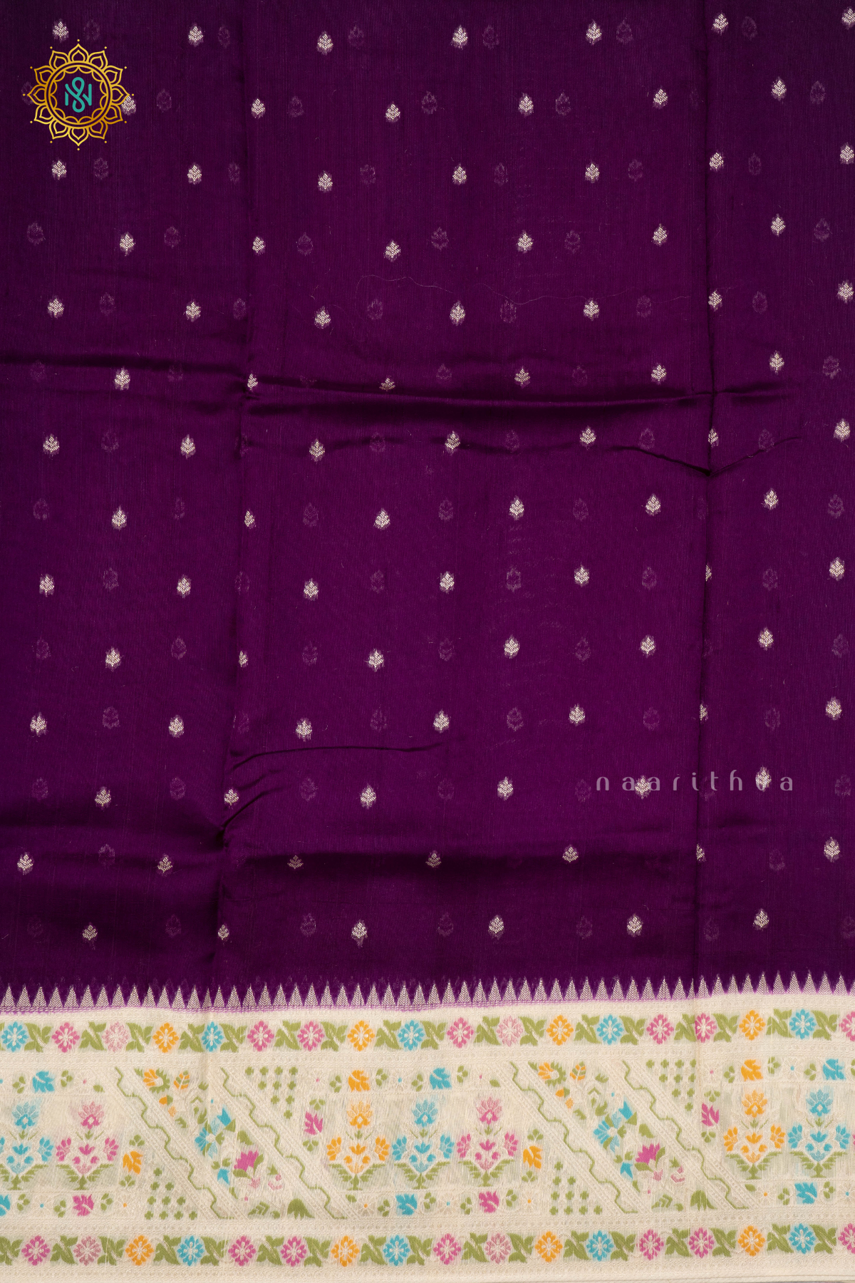 DEEP PURPLE WITH WHITE - SEMI TUSSAR