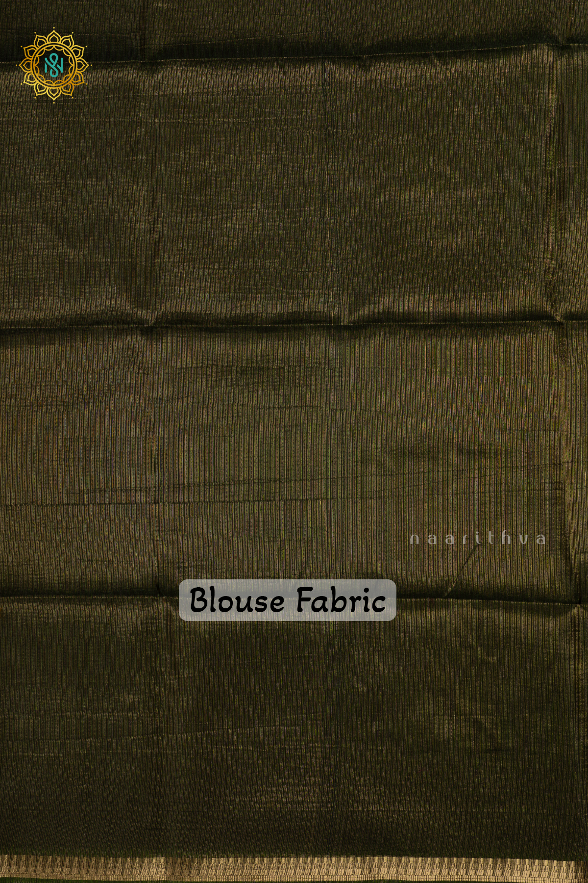 BOTTLE GREEN - SEMI RAW SILK ALLOVER PLAIN BODY WITH TEMPLE ZARI BORDER