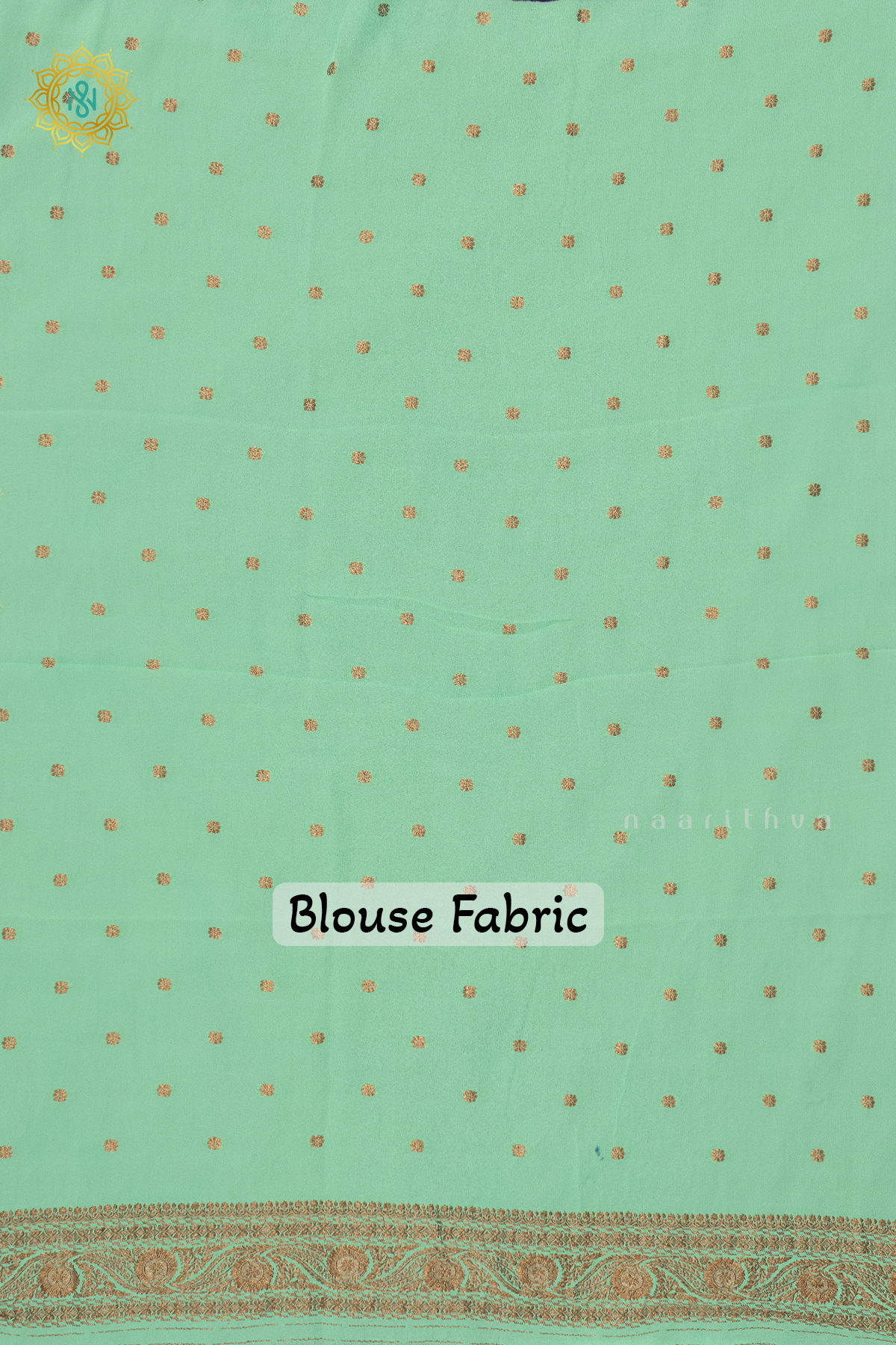 PURPLE WITH AQUA GREEN - SEMI GEORGETTE