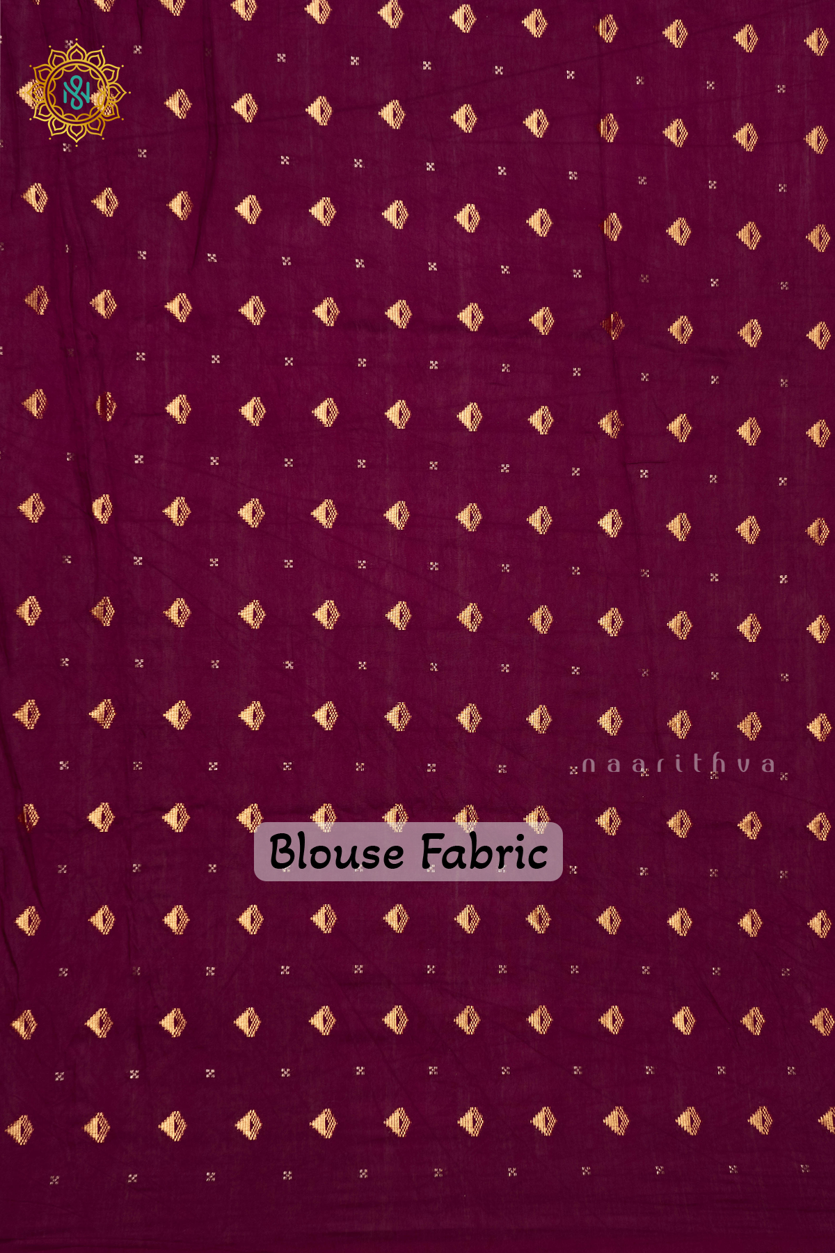 DEEP WINE WITH OFF WHITE - SEMI CREPE SILK