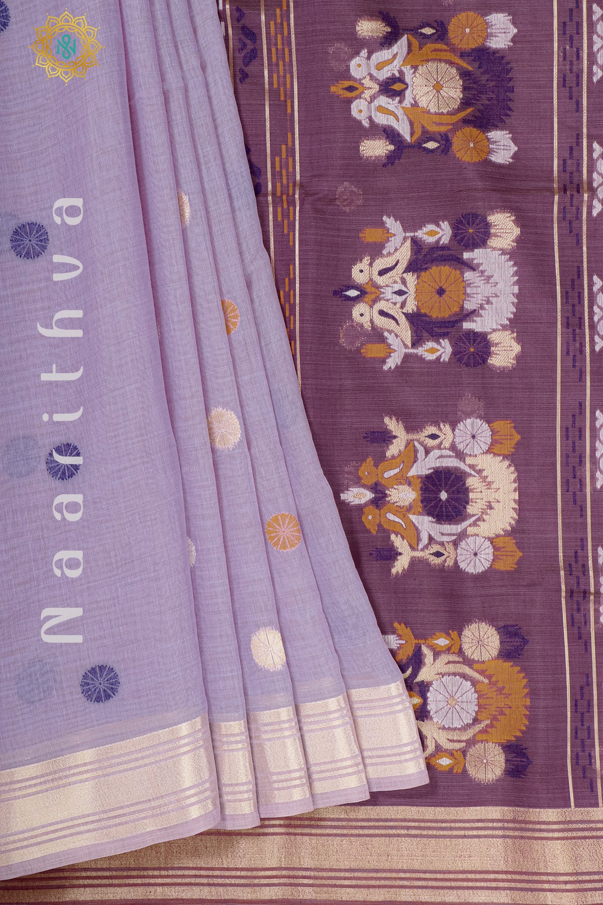 LAVENDER WITH PURPLE - MOONGA COTTON