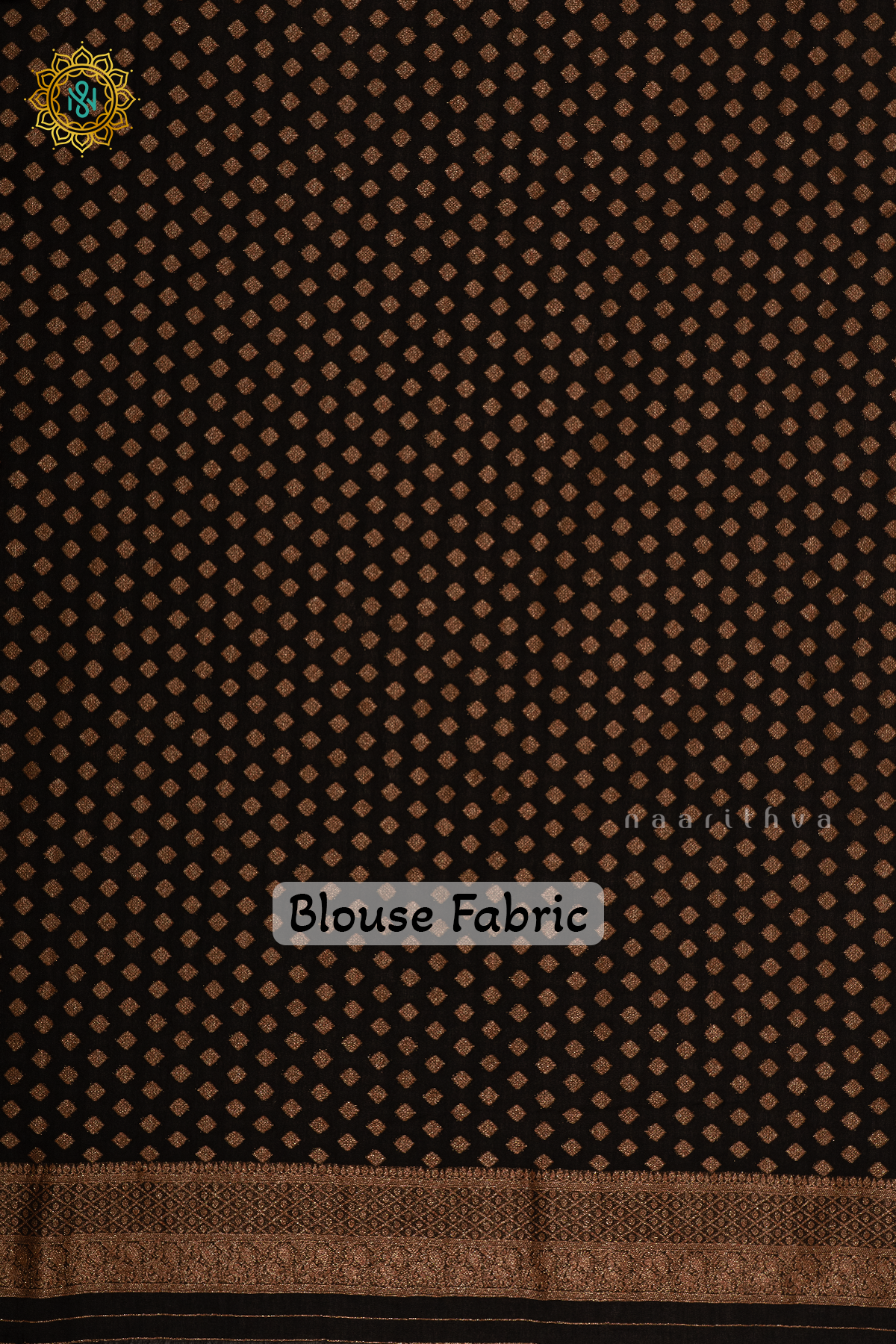 YELLOW WITH BLACK - SEMI CREPE GEORGETTE