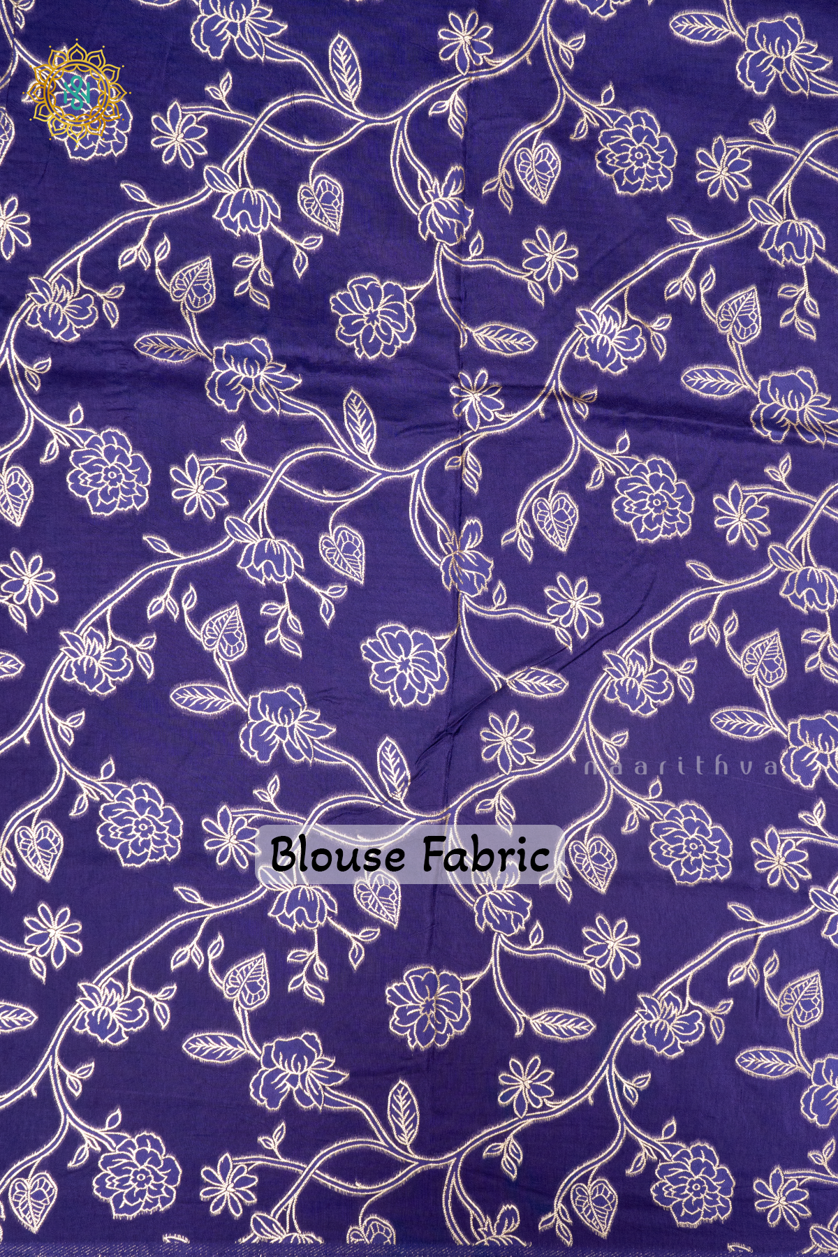 WHITE WITH PURPLE - SEMI CREPE SILK