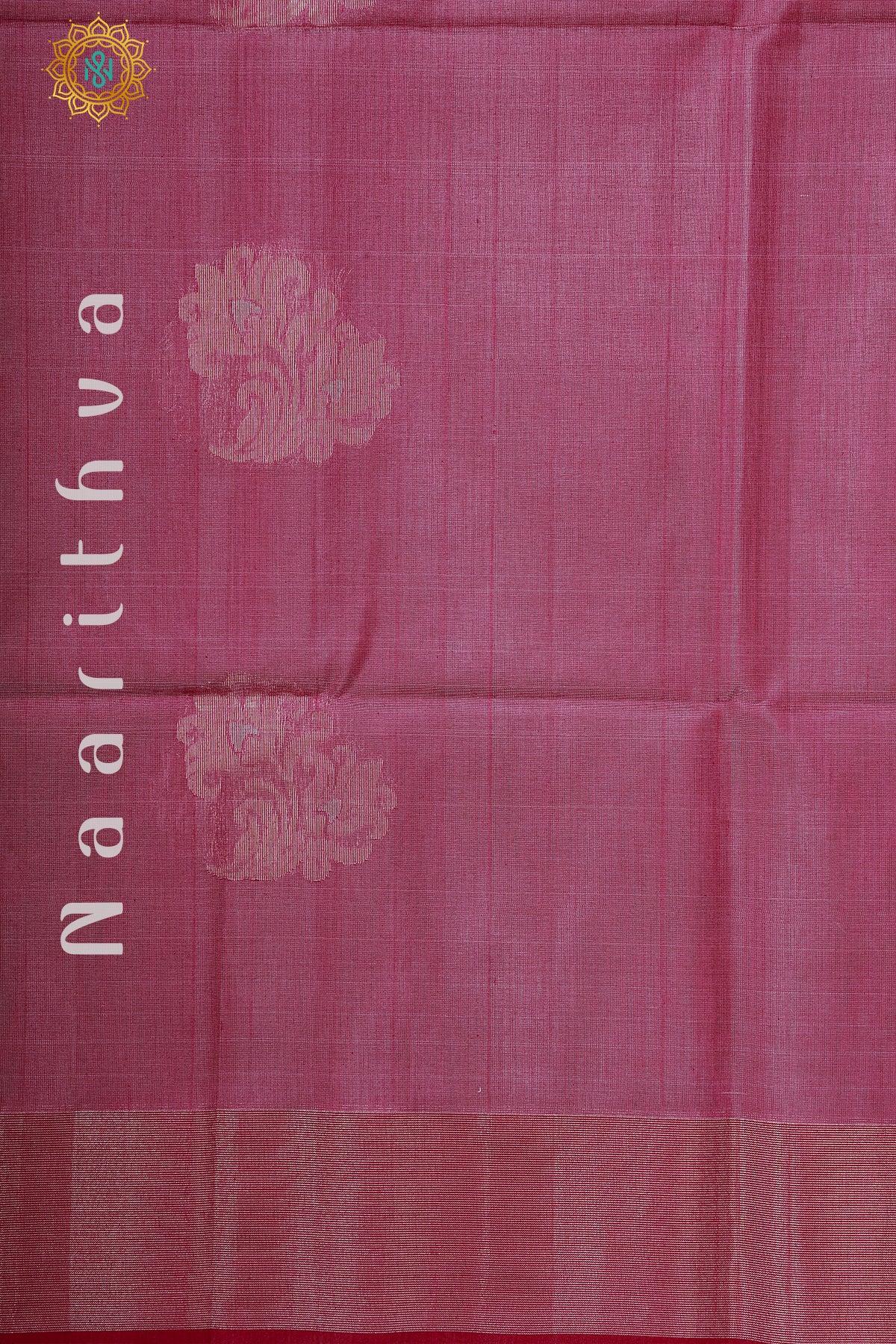 ROSE PINK WITH MAROON - SILK COTTON