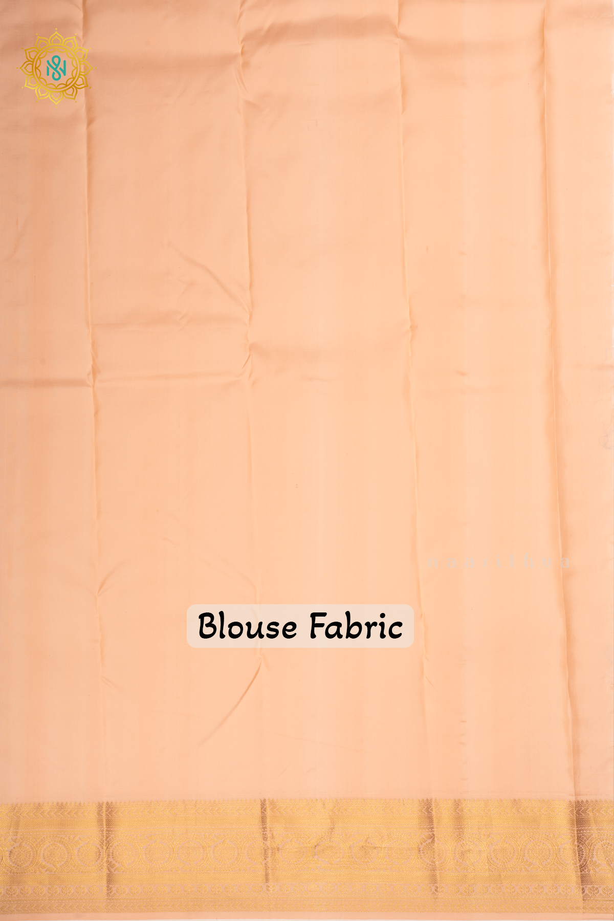 PEACOCK BLUE WITH PEACH - PURE KANJIVARAM SILK
