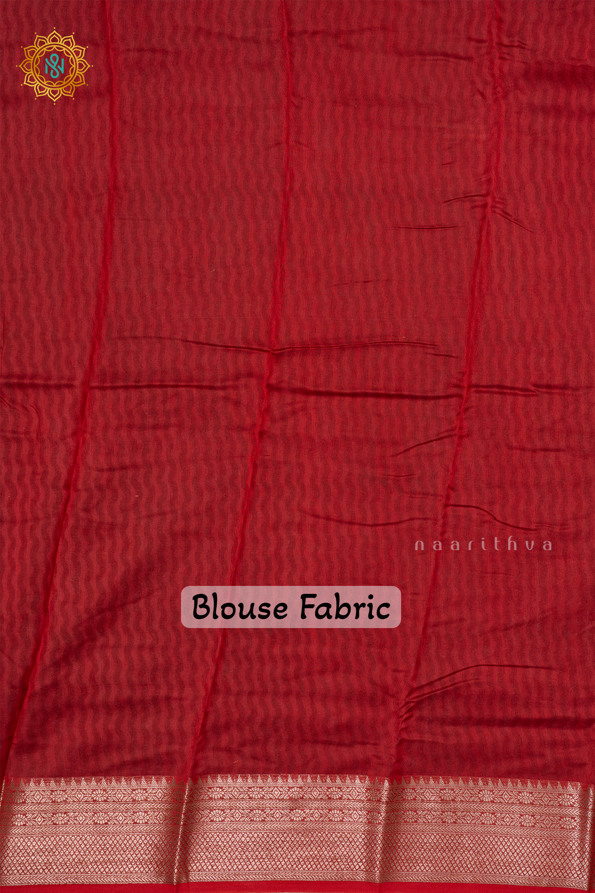 INDIGO WITH RED - CHANDERI SILK COTTON