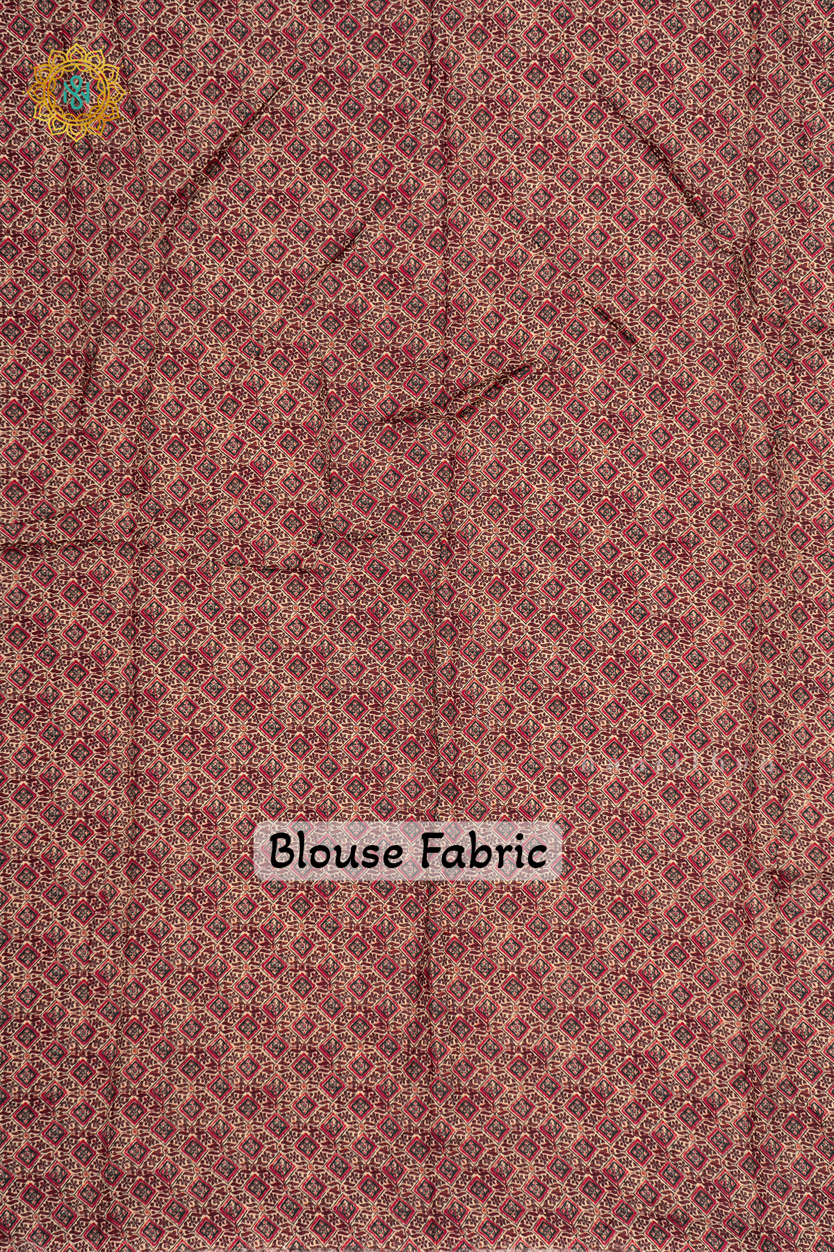 BLACK WITH RED - SEMI CREPE SILK