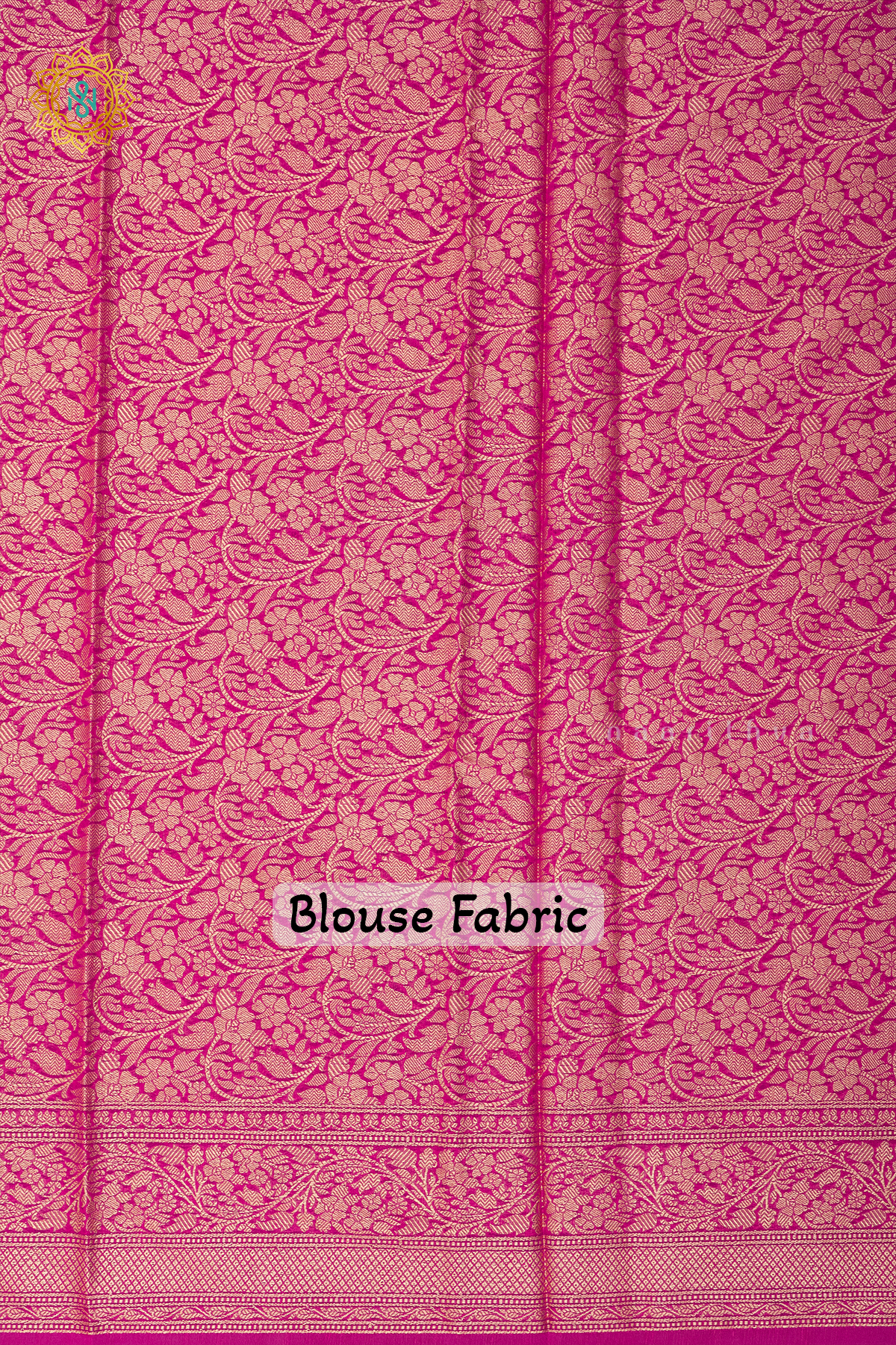 BOTTLE GREEN WITH PINK - JUTE COTTON