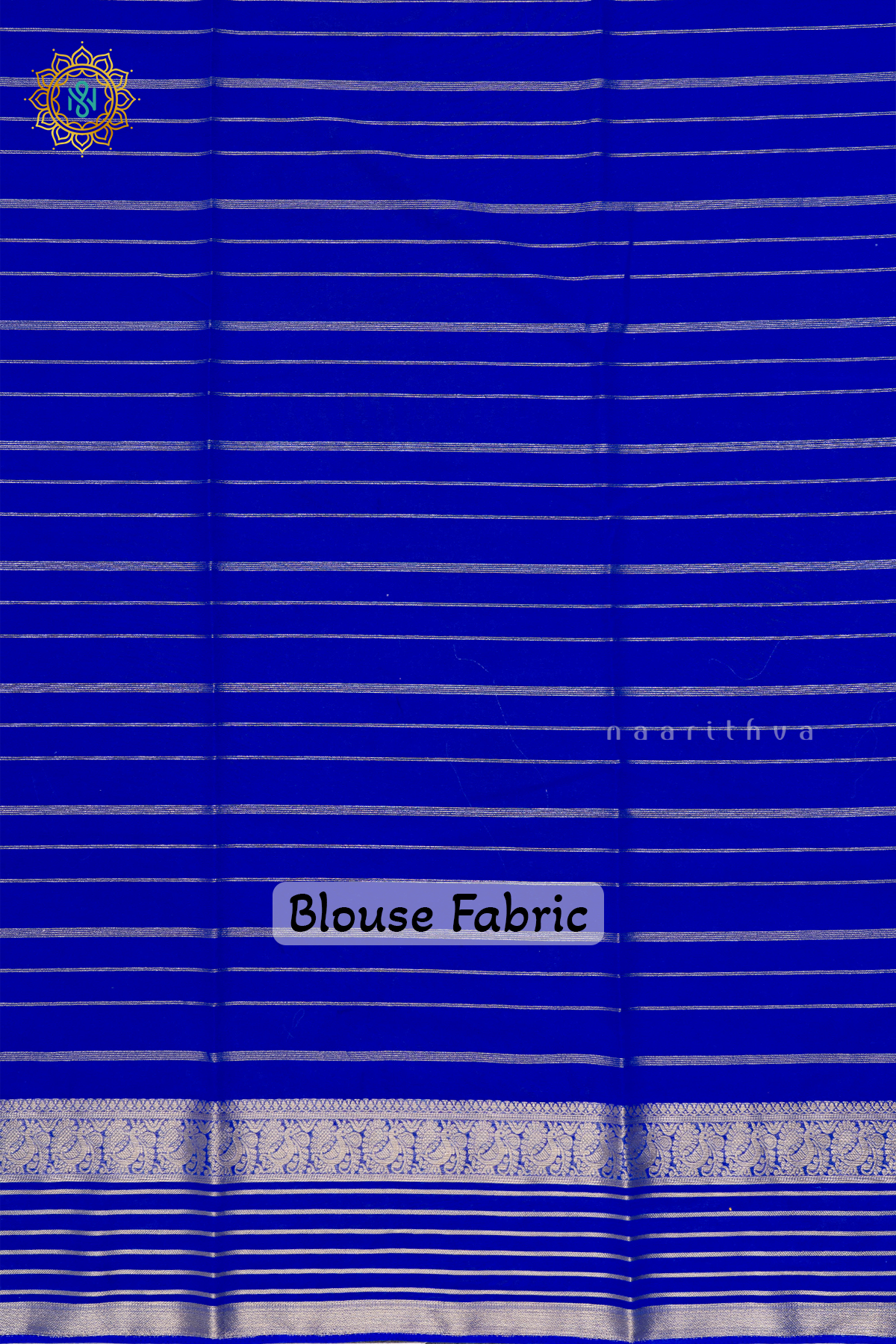 SKY BLUE WITH ROYAL BLUE - SEMI GEORGETTE