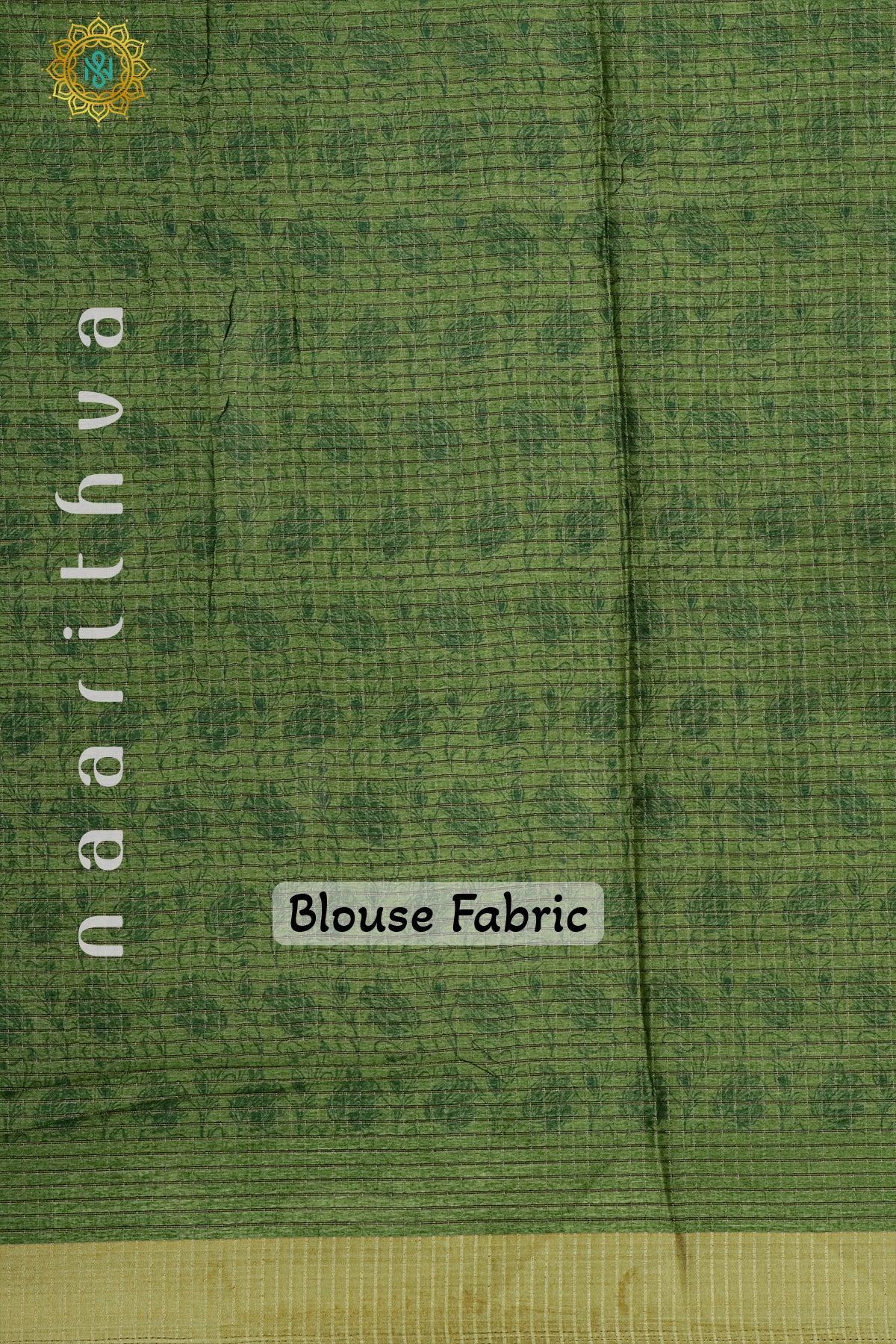 BIEGE WITH GREEN - DOLA SILK