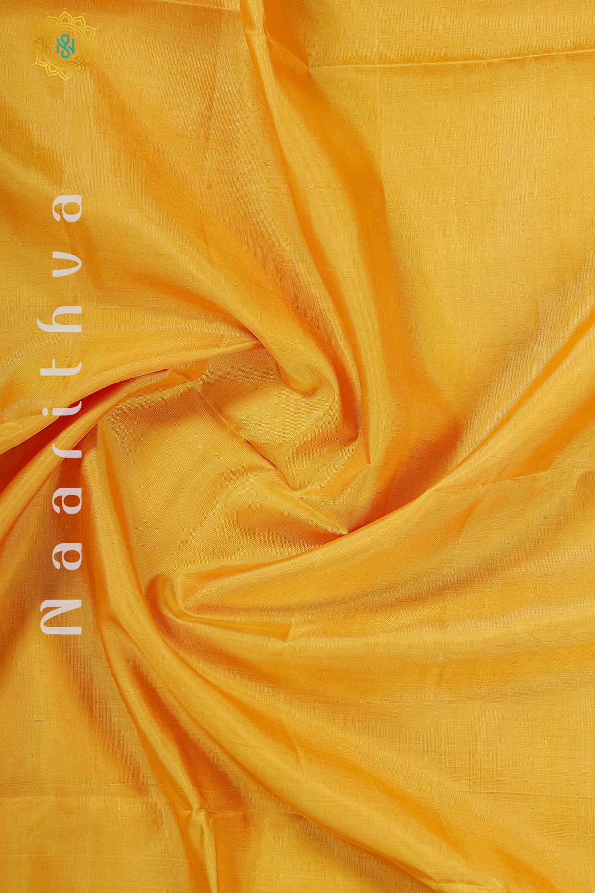 YELLOW WITH BLUE - PURE KANJIVARAM SOFT SILK