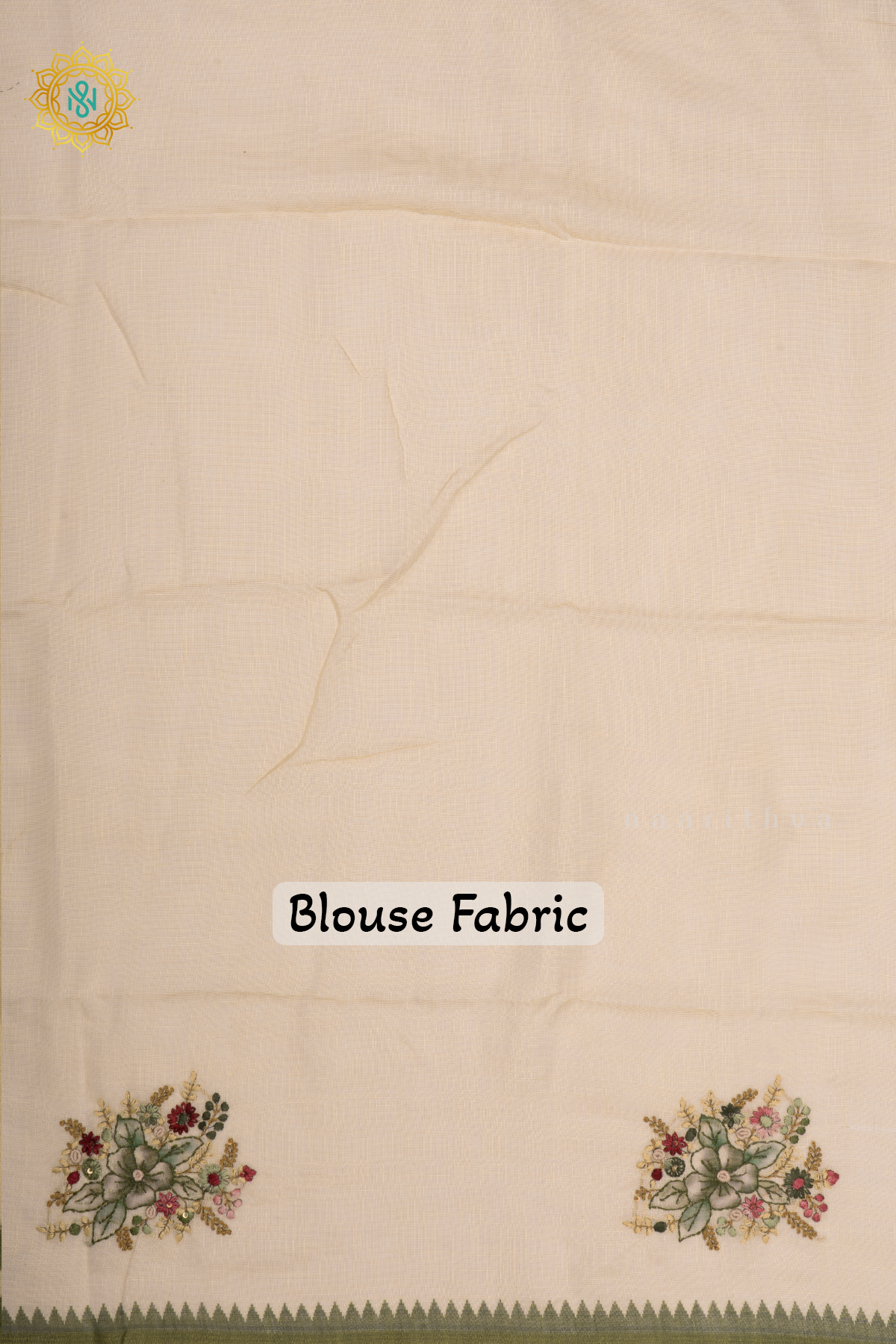 WHITE WITH GREEN - LINEN TISSUE