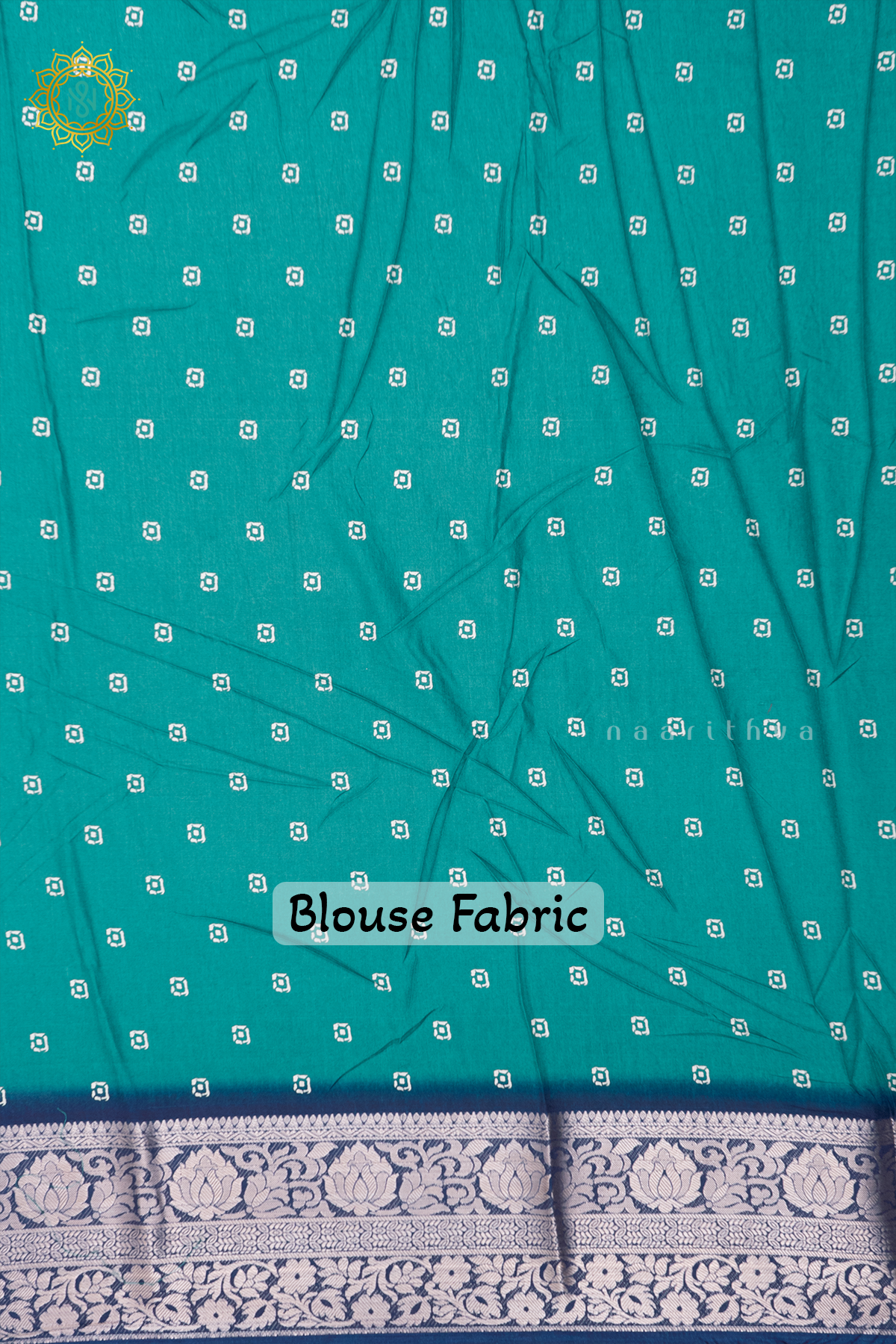 AQUA GREEN WITH TEAL BLUE - DOLA SILK