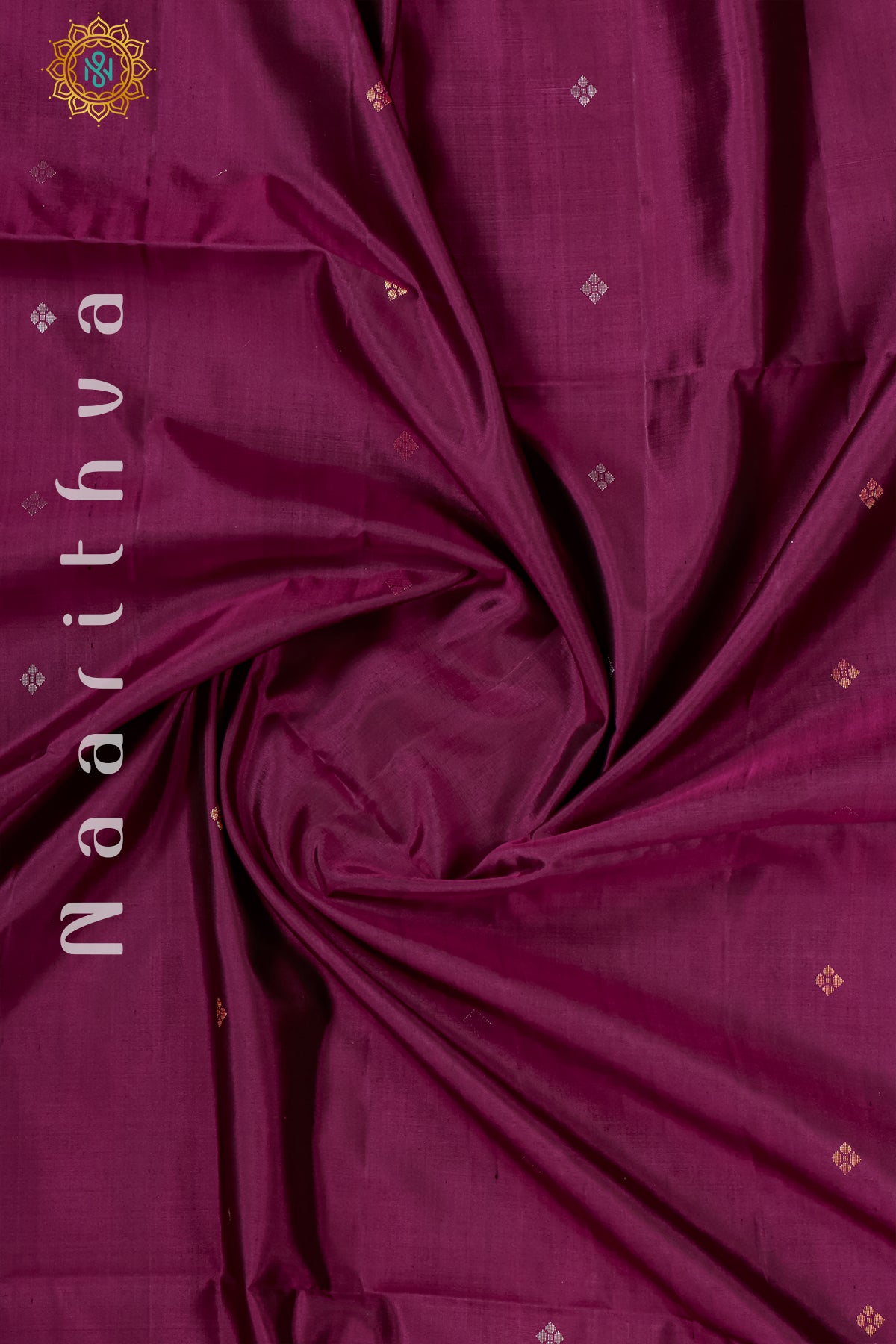 MAGENTA WITH GREY - PURE KANJIVARAM SOFT SILK