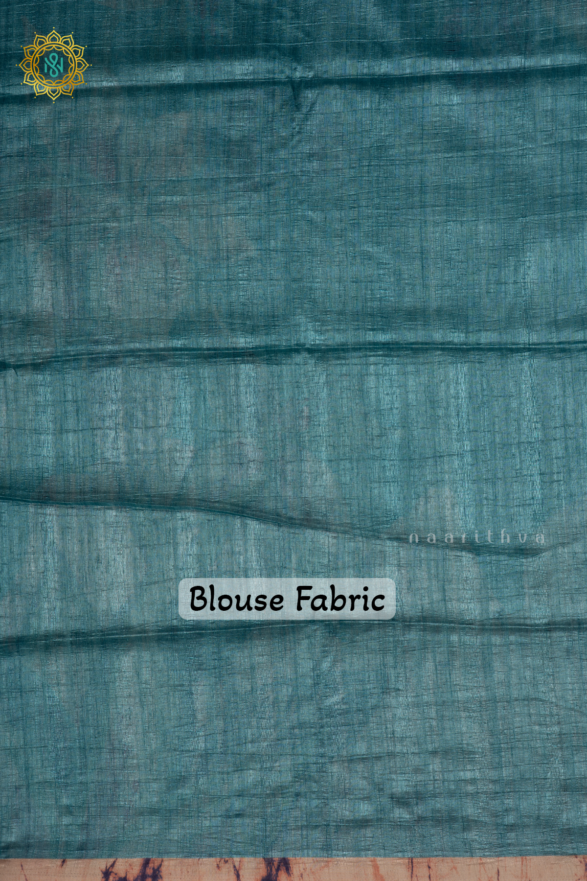 Blue - Semi Gicha Tussar Silk Saree with Allover Printed Body, Pallu and Blouse