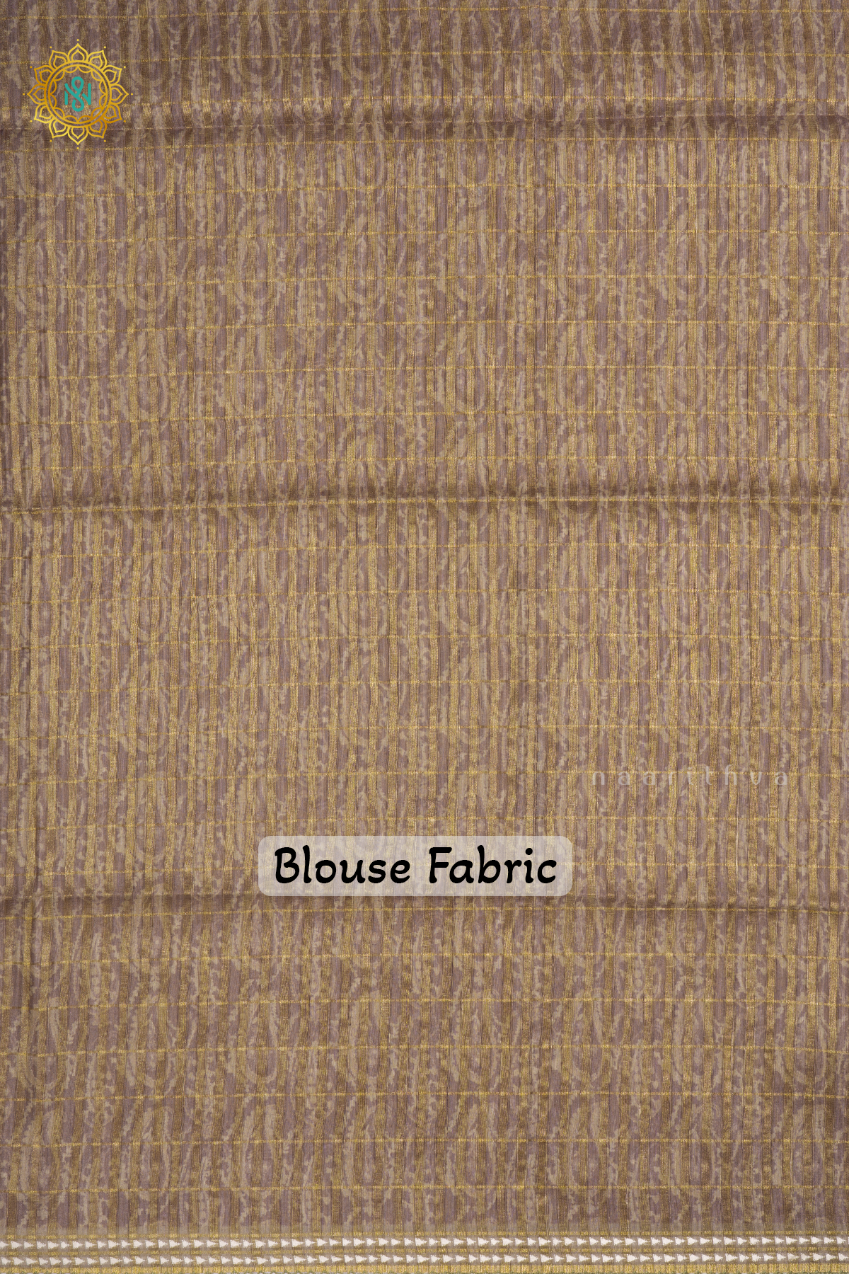 Purple With Beige Semi Tussar Silk Saree Allover Printed And Zari Striped Body With Thread Woven Tissue Border