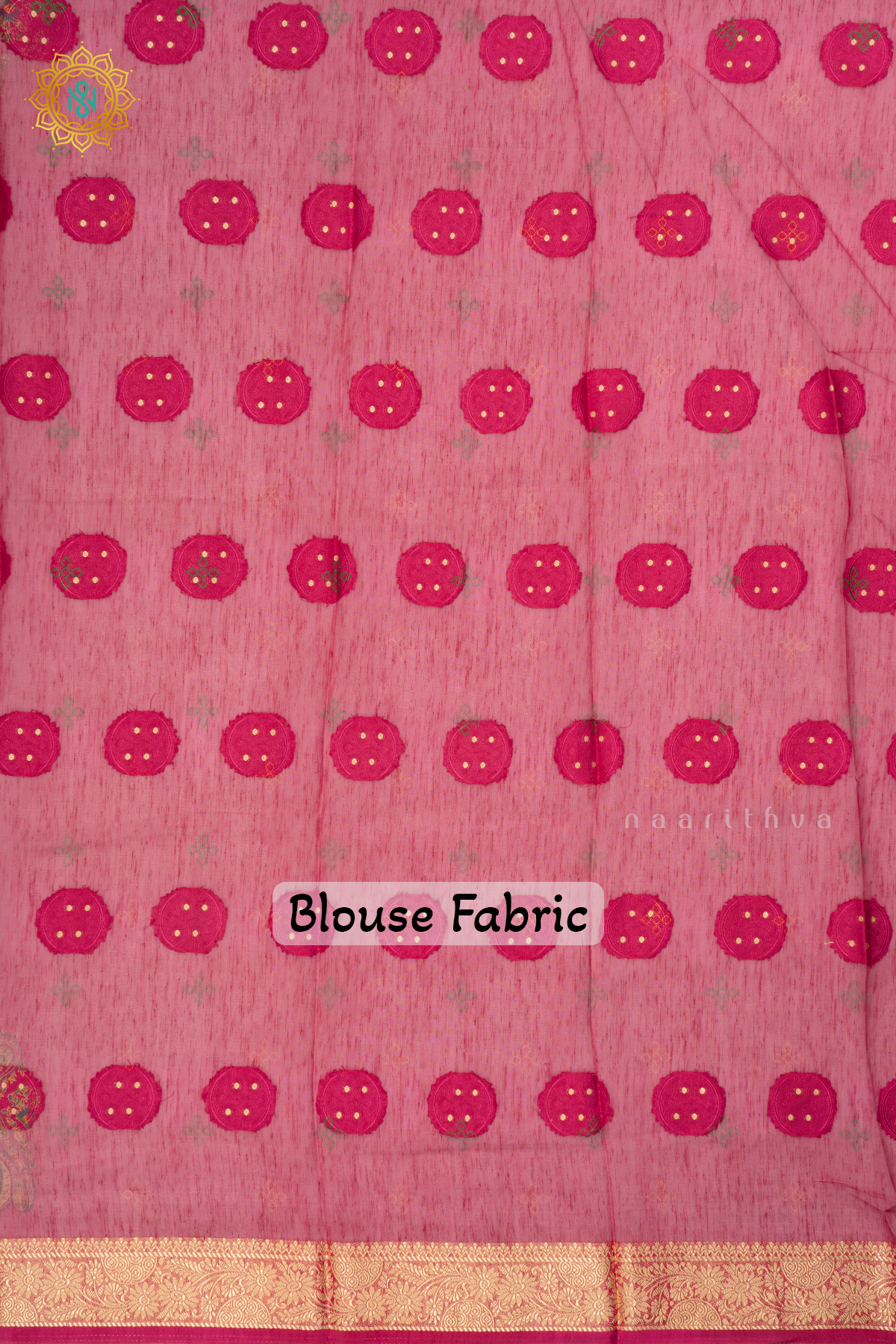 Pink Semi Georgette Saree With Printed Body And Zari Border