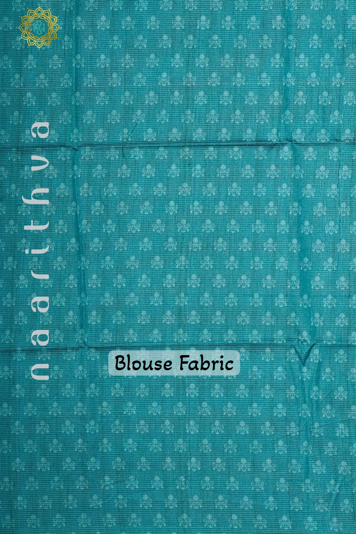 BEIGE WITH CYAN GREEN - SEMI TUSSAR SILK